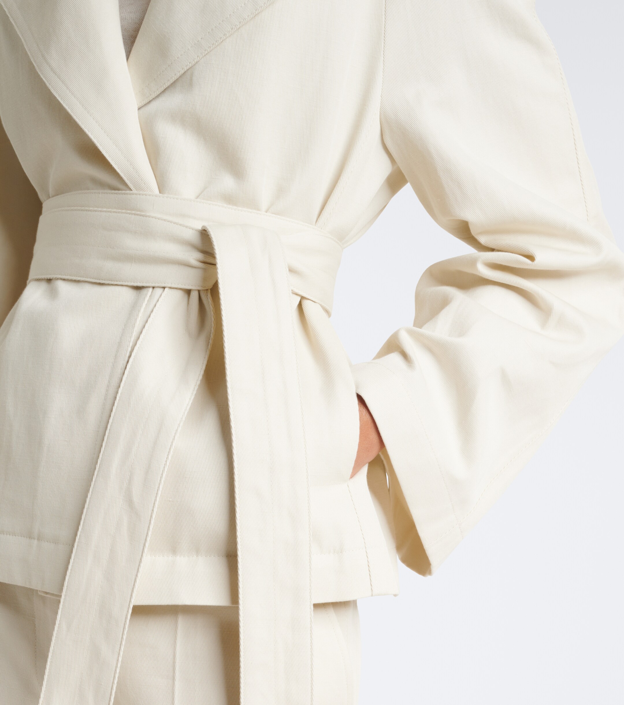 JOSEPH Joseph Leda belted cotton and linen twill jacket
