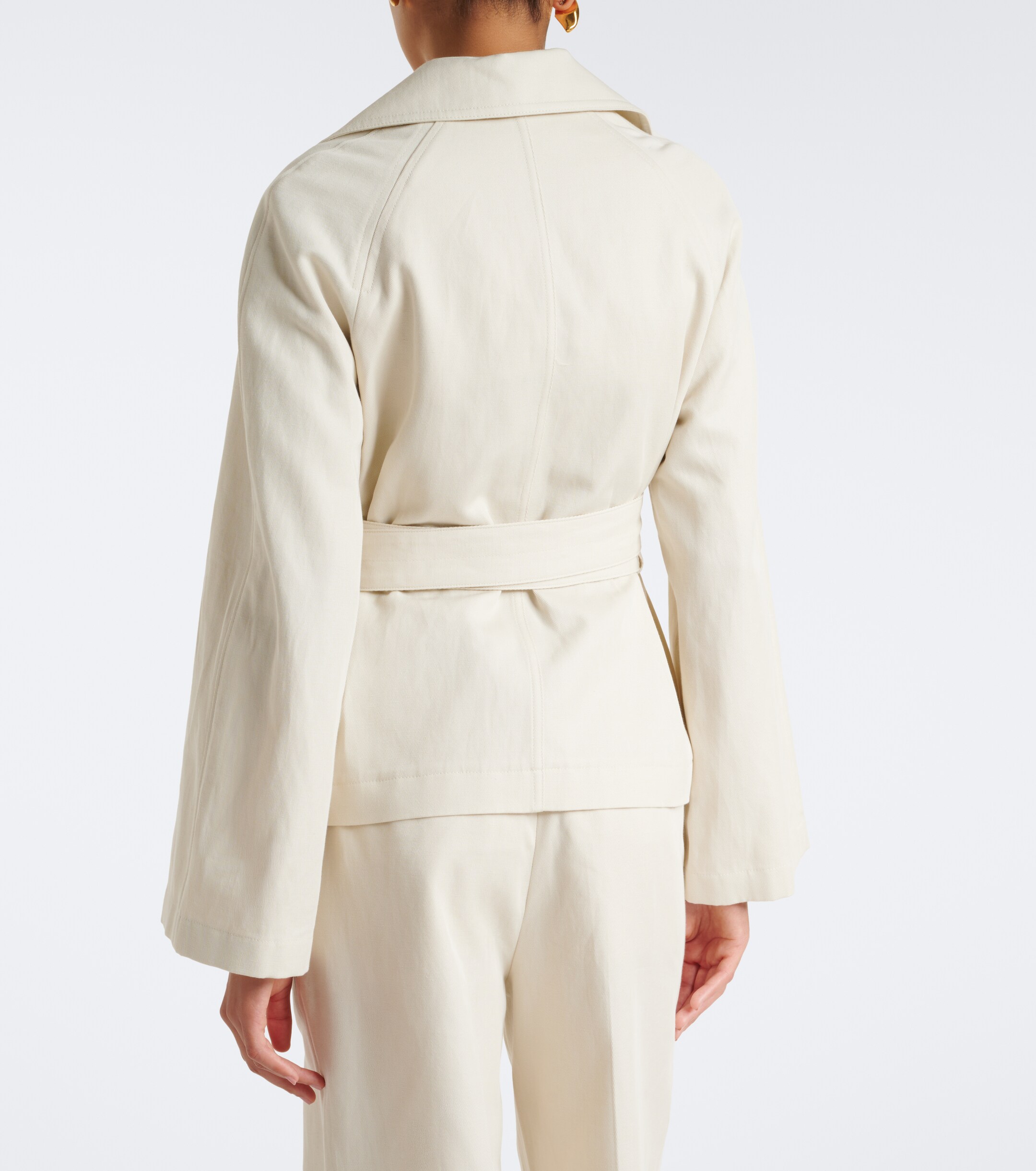 JOSEPH Joseph Leda belted cotton and linen twill jacket
