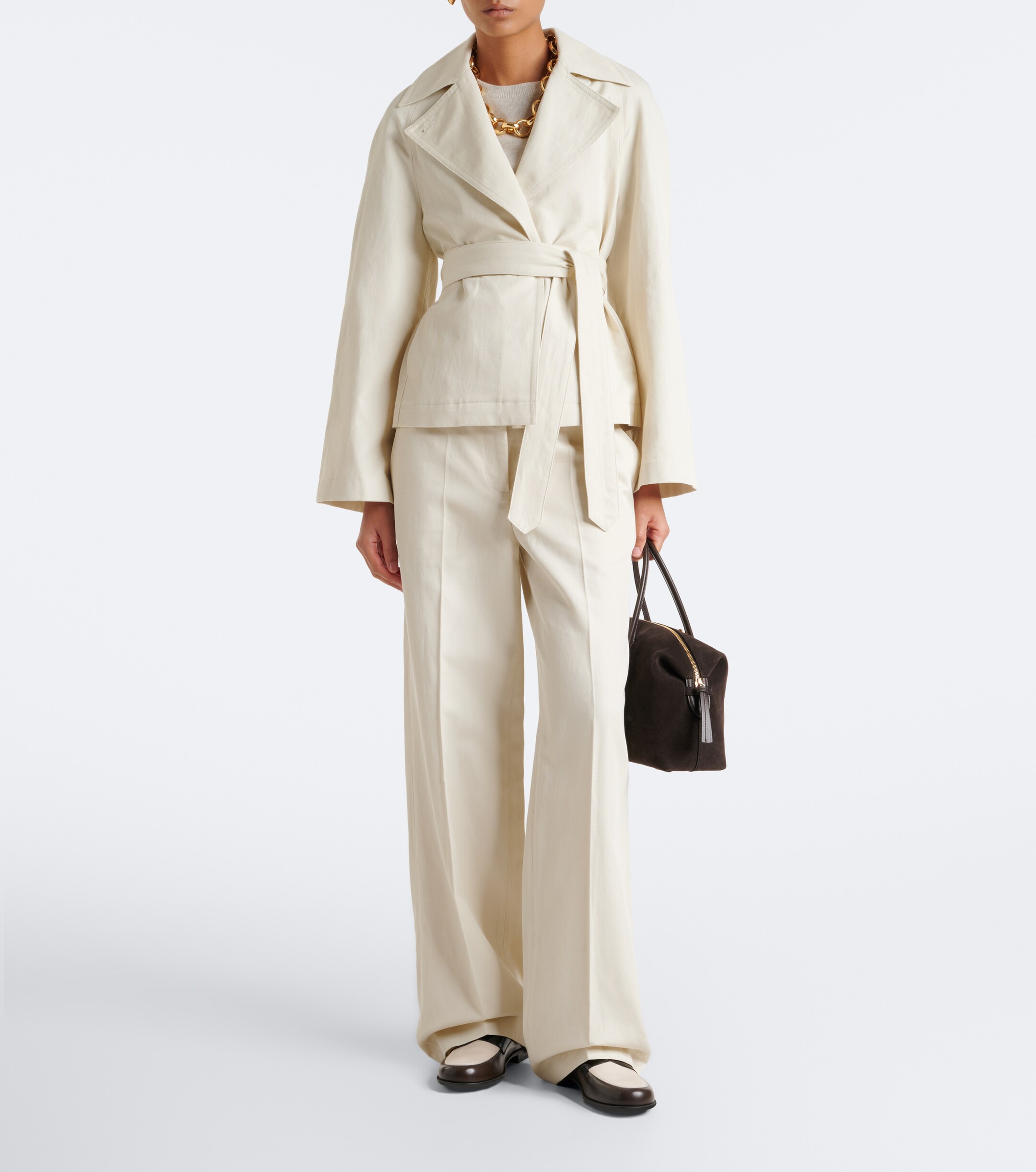 JOSEPH Joseph Leda belted cotton and linen twill jacket