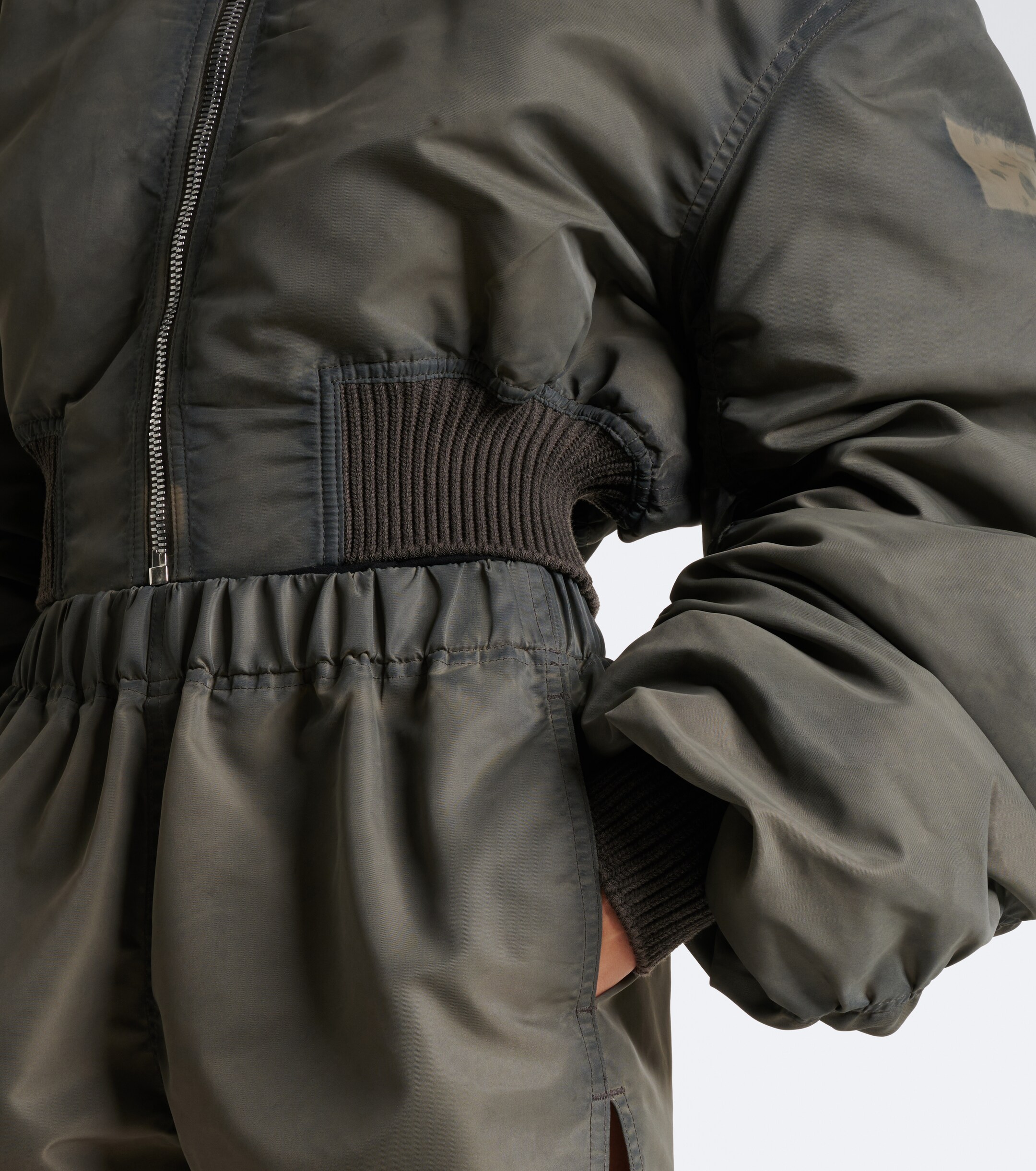 Rick Owens Rick Owens Secchia cropped satin bomber jacket