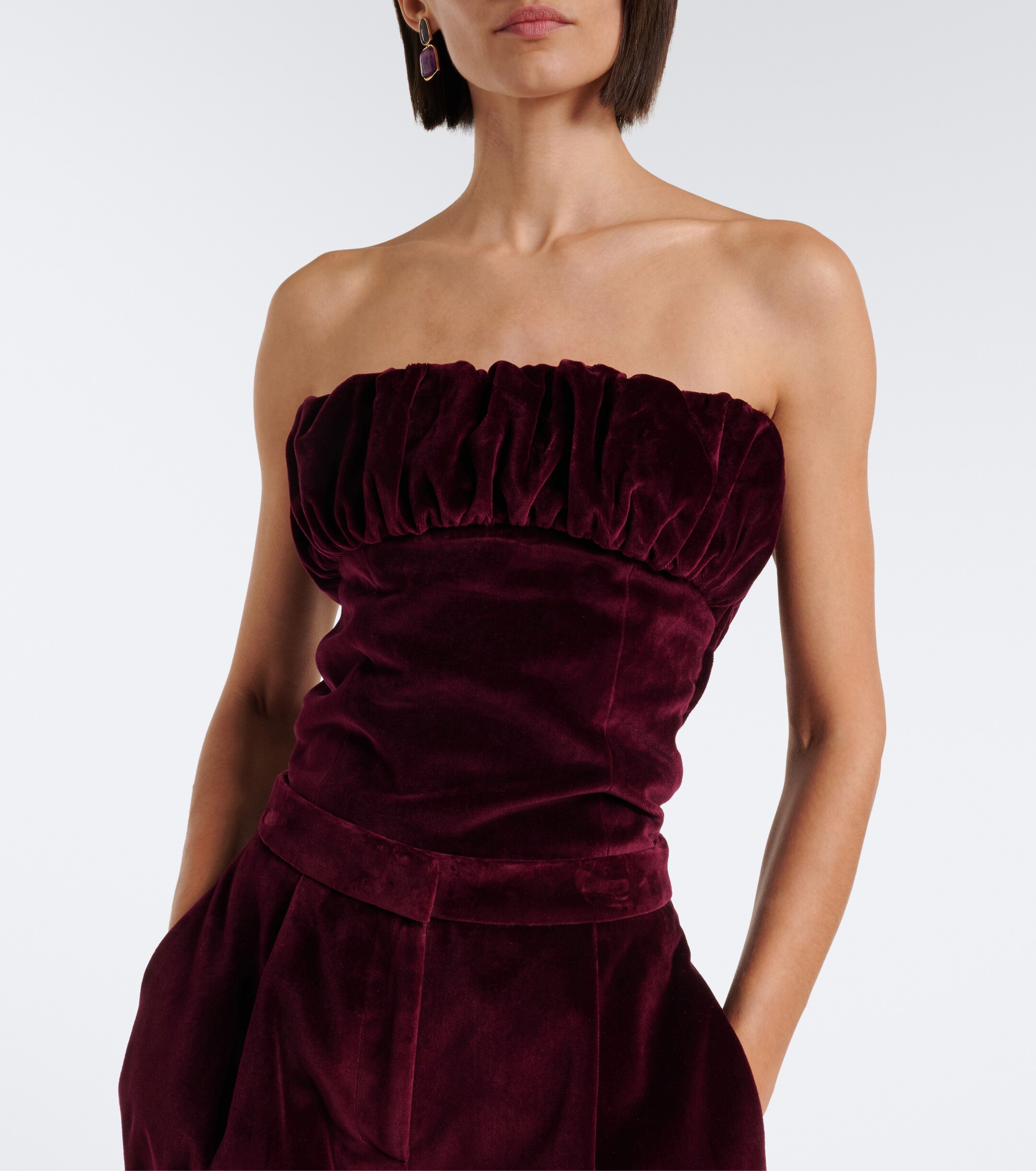 POSSE Posse Maria cotton velvet tube top