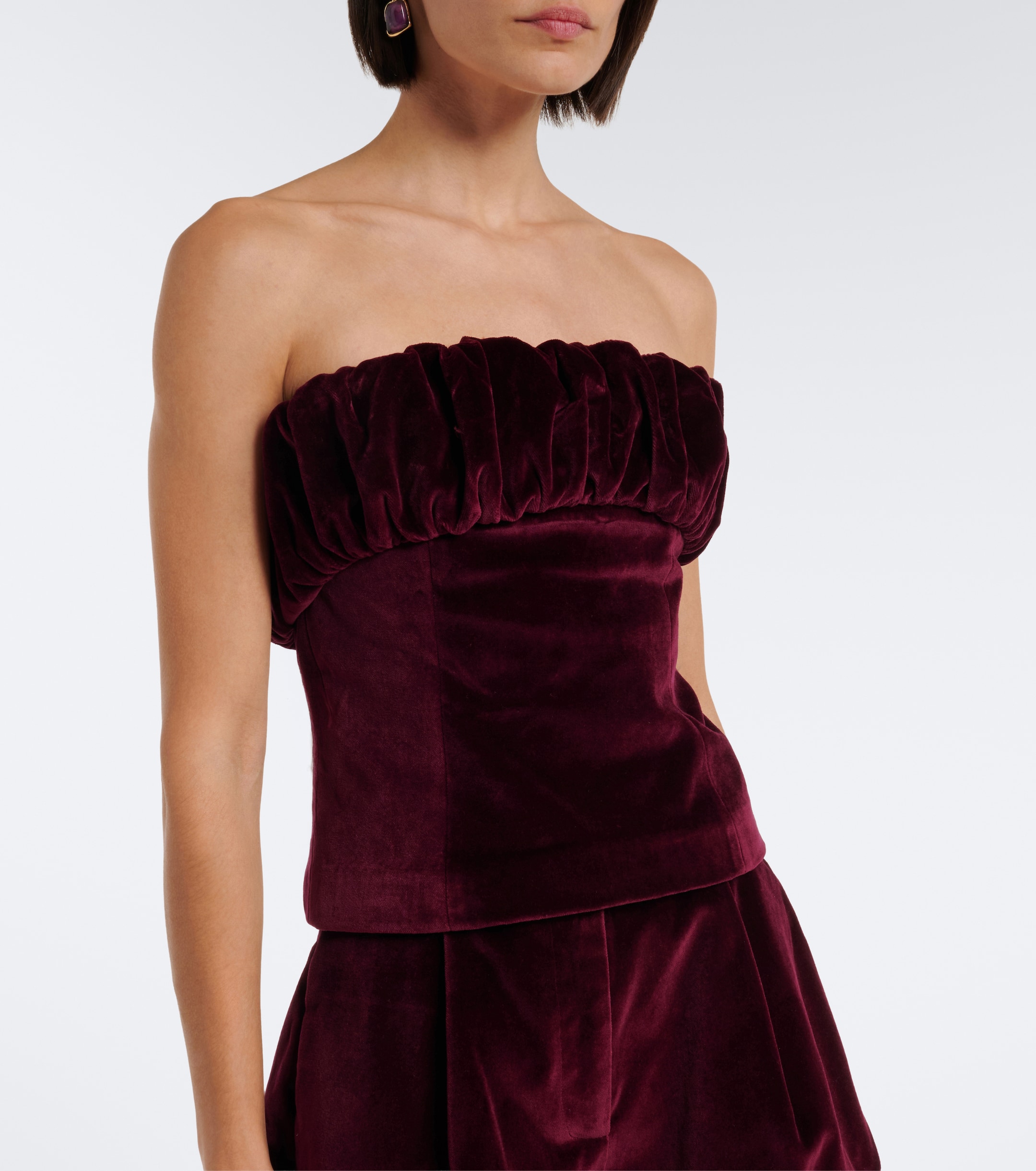 POSSE Posse Maria cotton velvet tube top