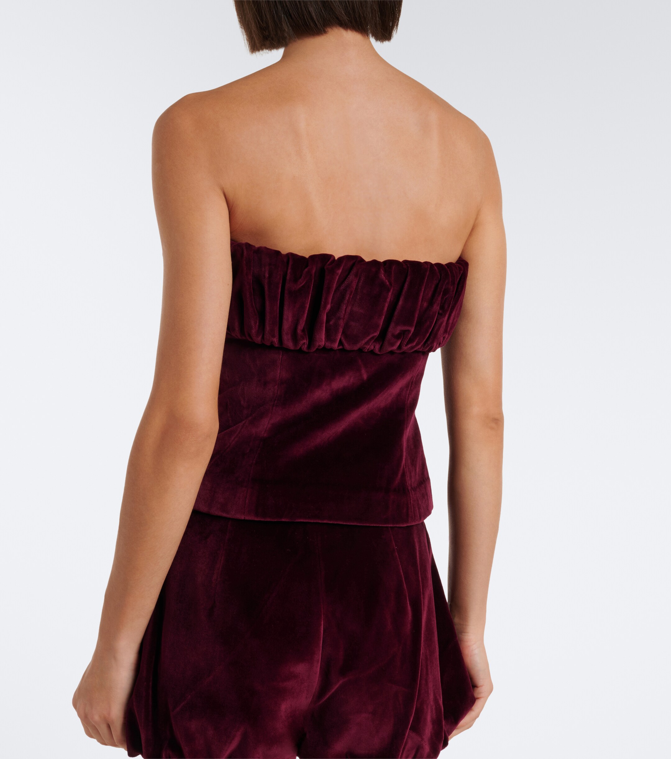POSSE Posse Maria cotton velvet tube top