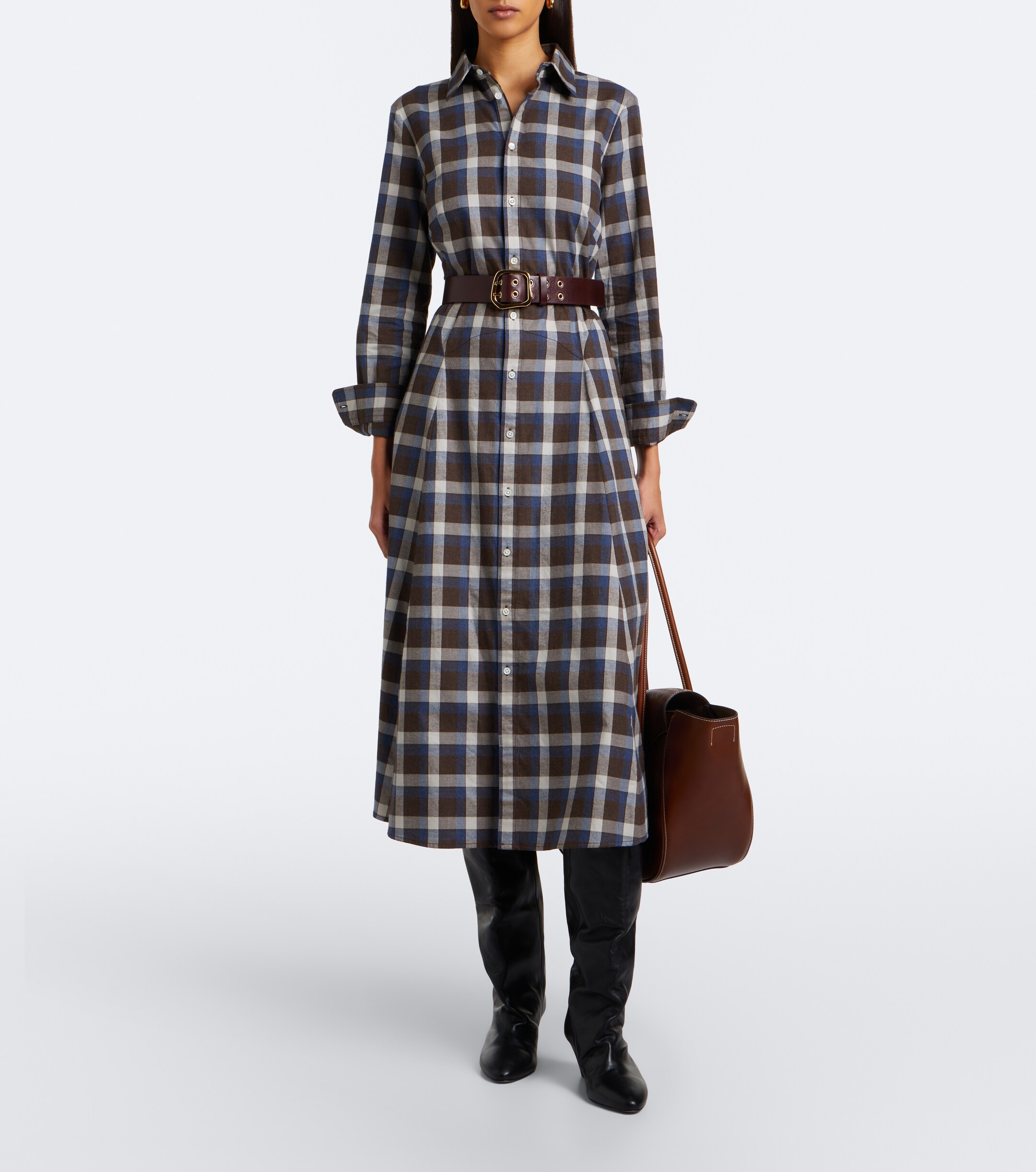 Polo Ralph Lauren Polo Ralph Lauren Plaid cotton twill shirt dress