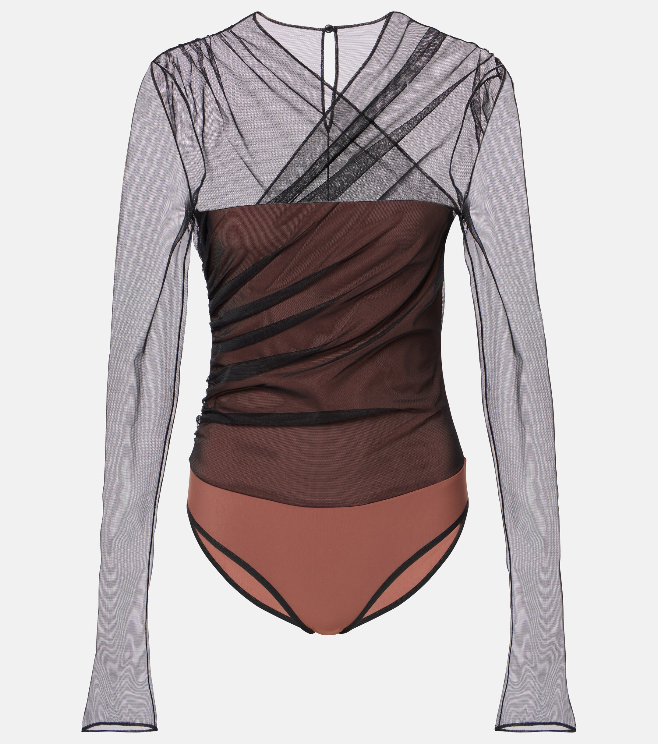 Nensi Dojaka Renee draped tulle bodysuit thumbnail