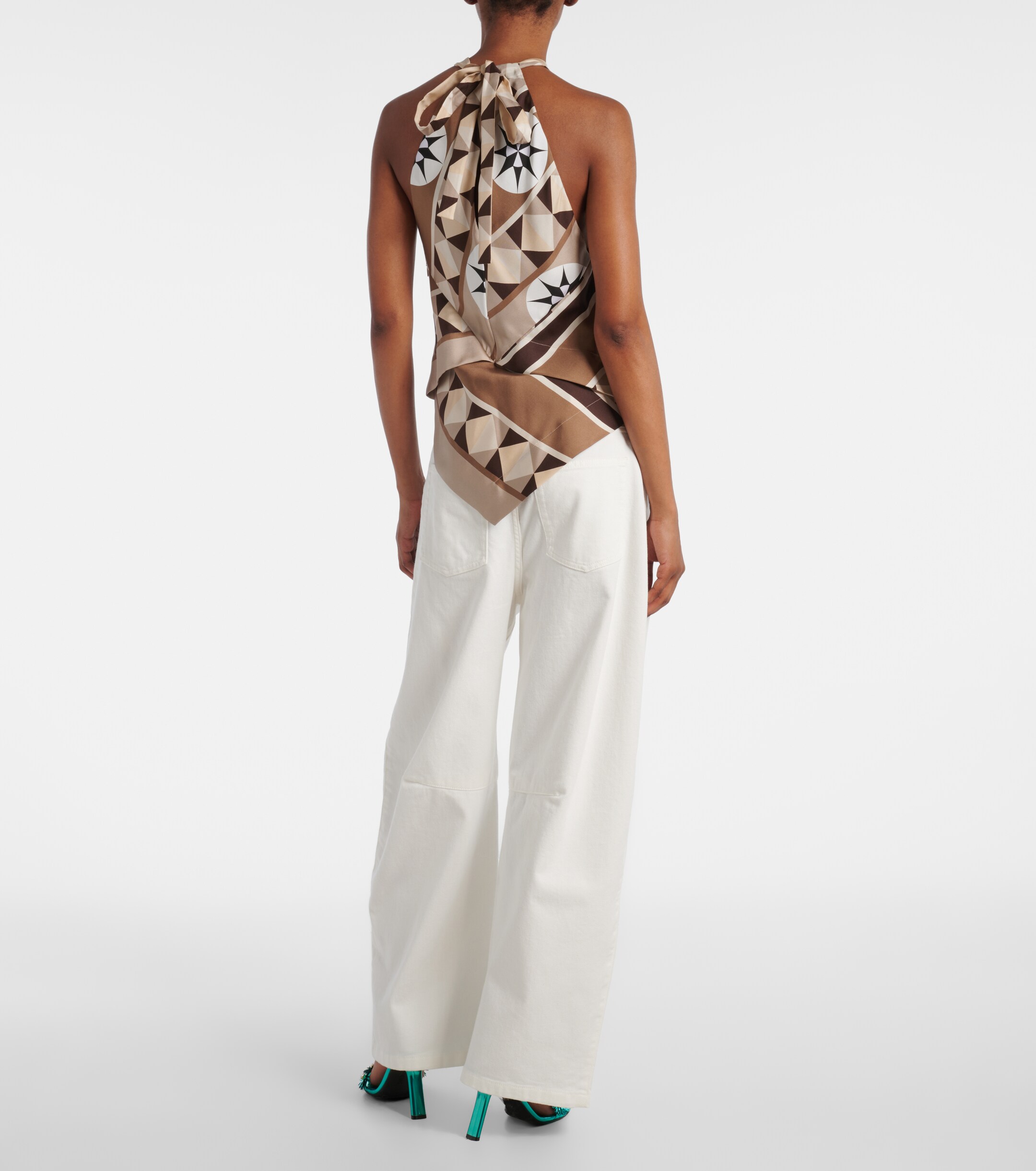 Loewe Paula's Ibiza Anagram silk twill top thumbnail
