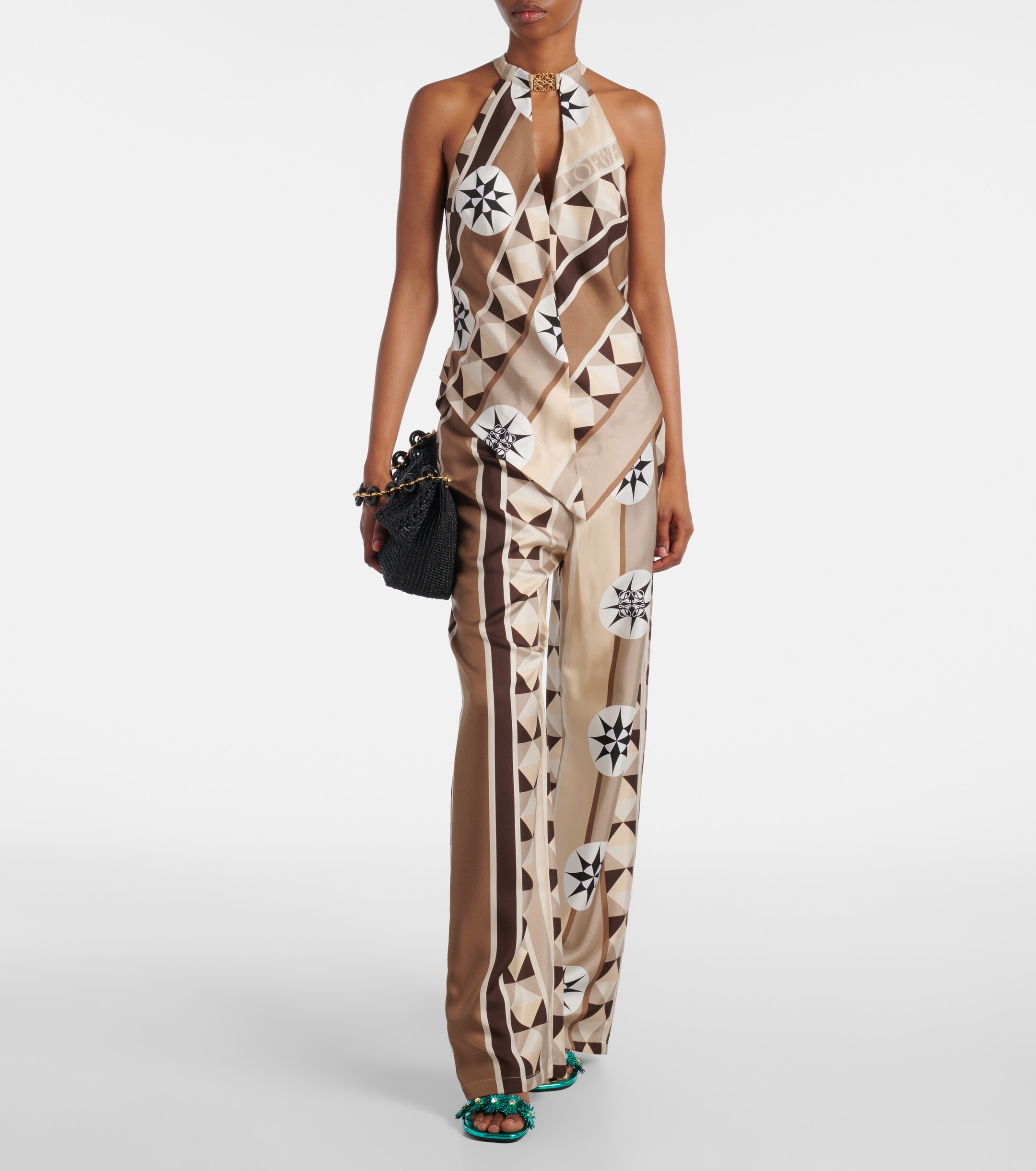 Loewe Paula's Ibiza Anagram silk twill top thumbnail