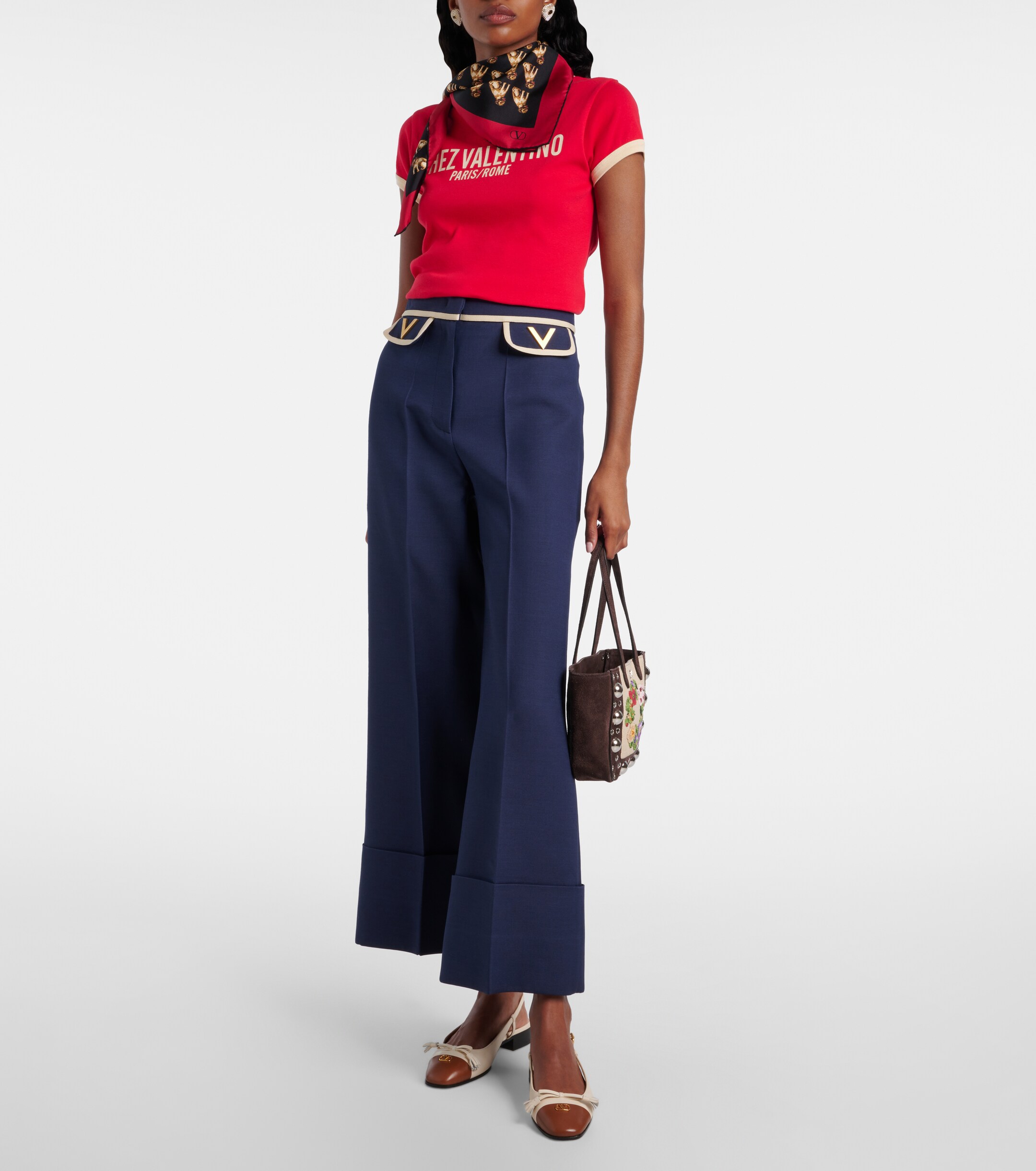 Valentino Garavani Nellcôte Mini embellished suede tote bag thumbnail