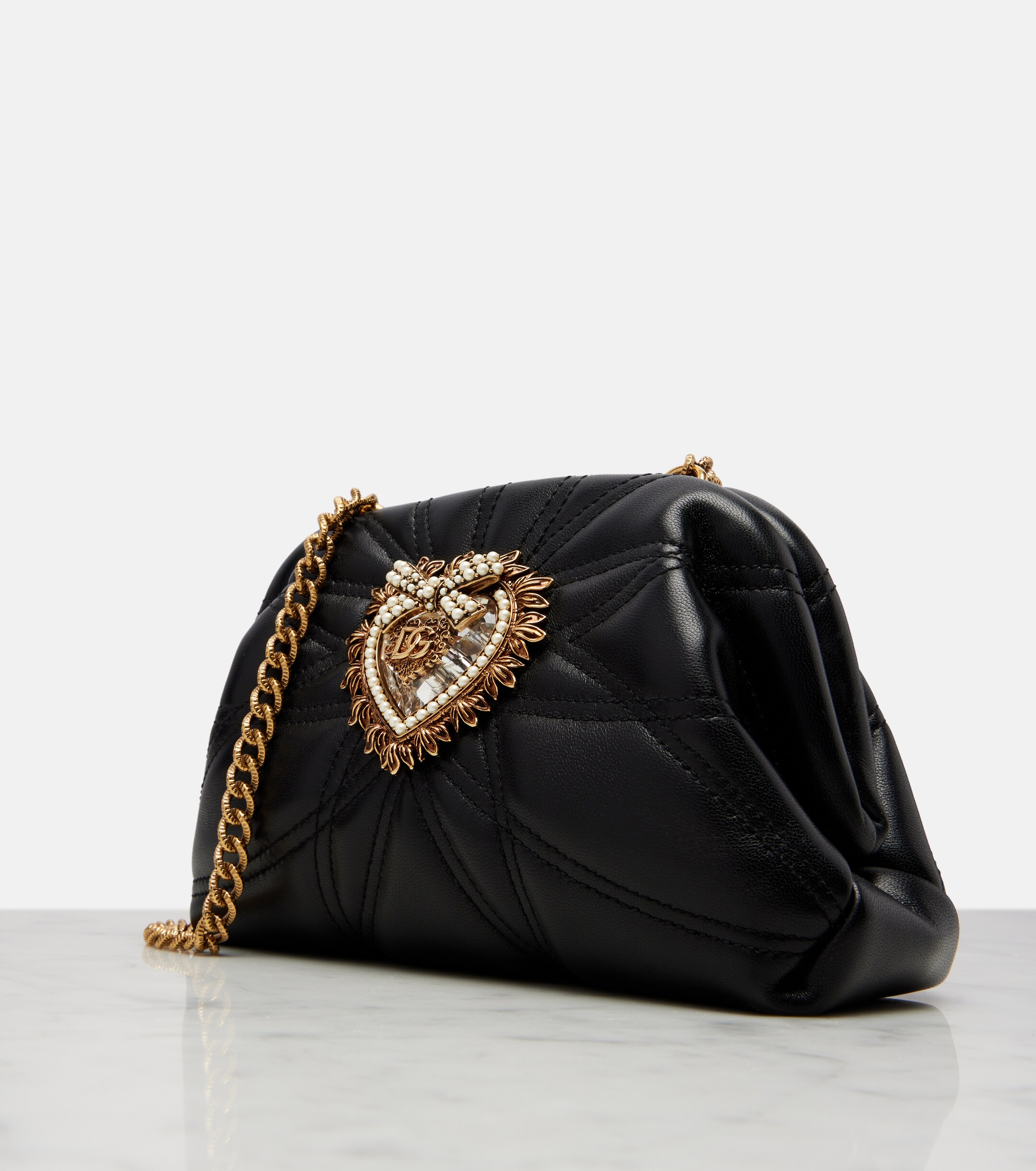 Dolce&Gabbana Devotion Small leather shoulder bag