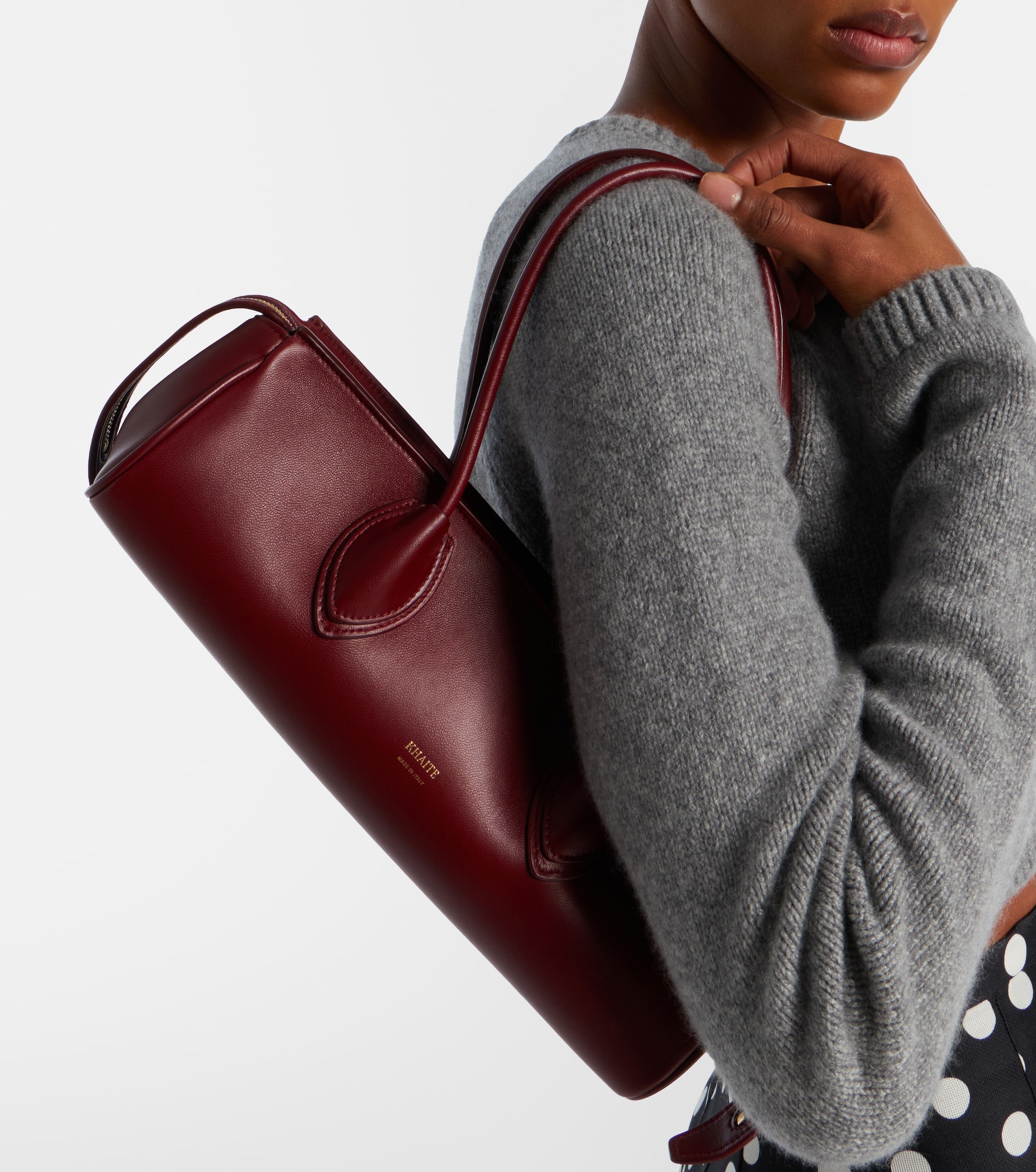 KHAITE Donna leather shoulder bag