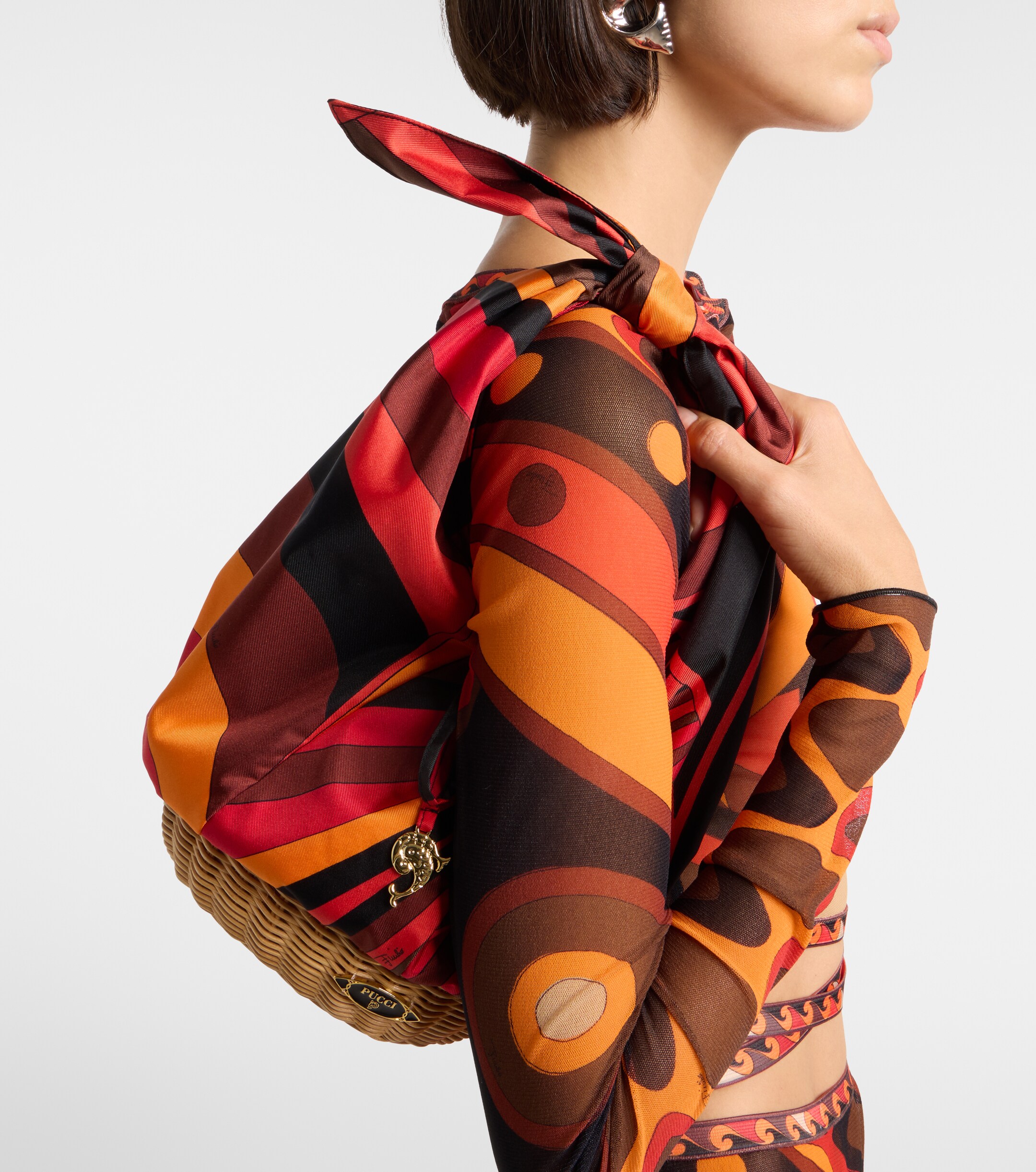 Pucci Picnic Iride silk top-handle bag