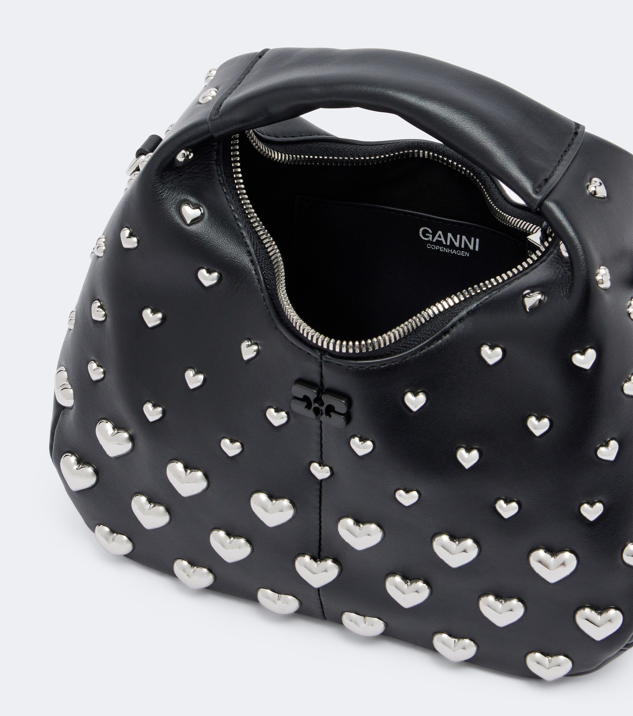 GANNI Mini studded top-handle bag
