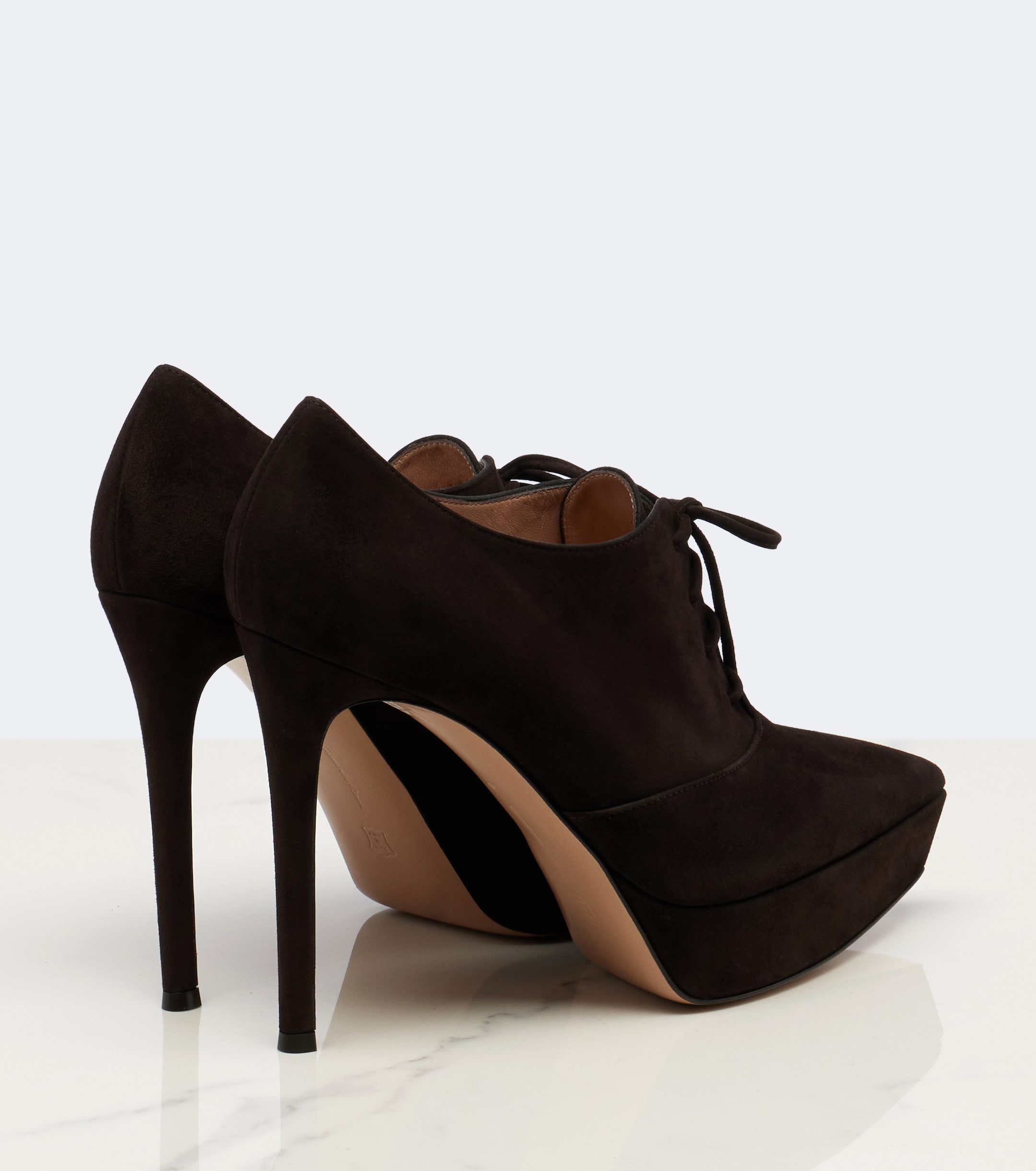 GIANVITO ROSSI Gianvito Rossi Lace-up suede platform pumps