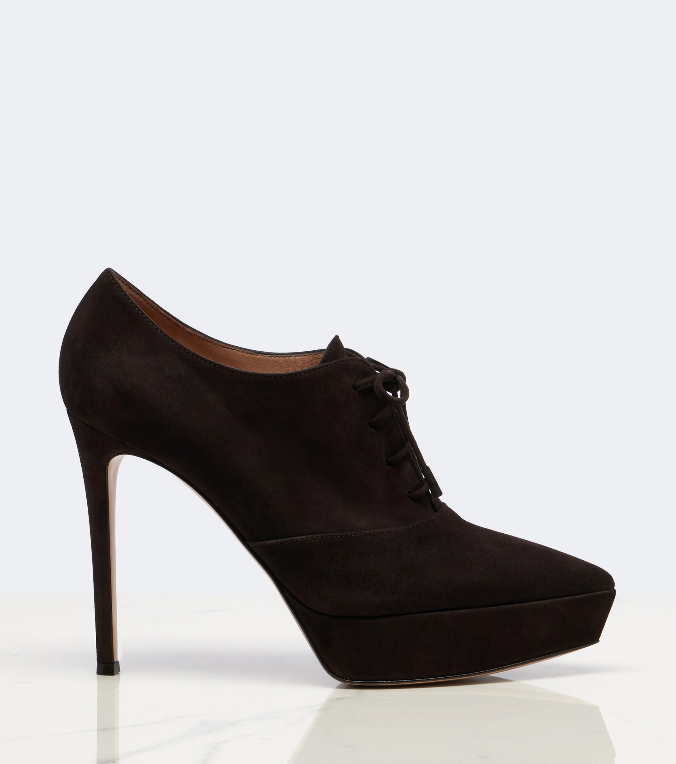 GIANVITO ROSSI Gianvito Rossi Lace-up suede platform pumps
