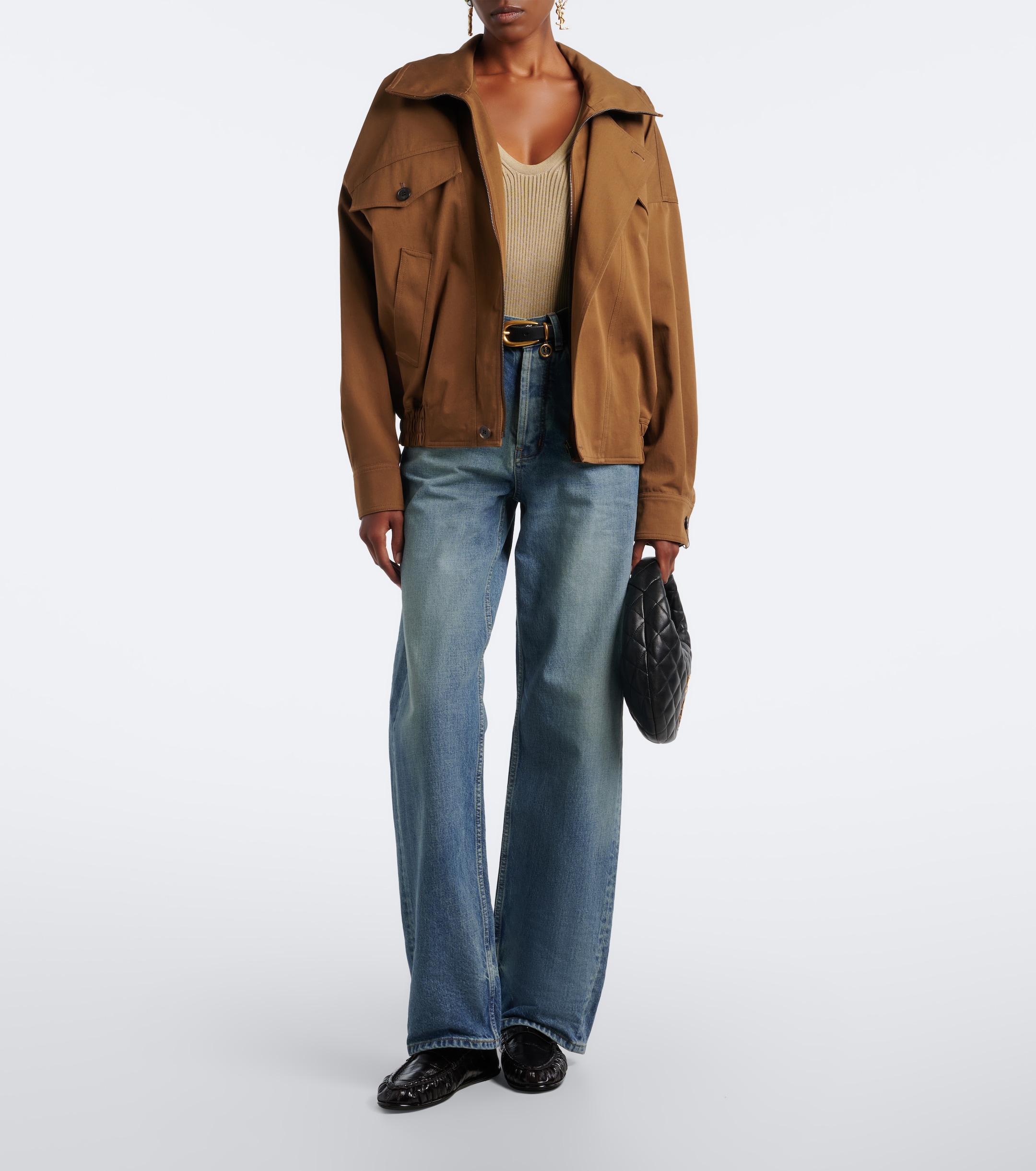 Saint Laurent Saint Laurent V-Waist wide-leg jeans
