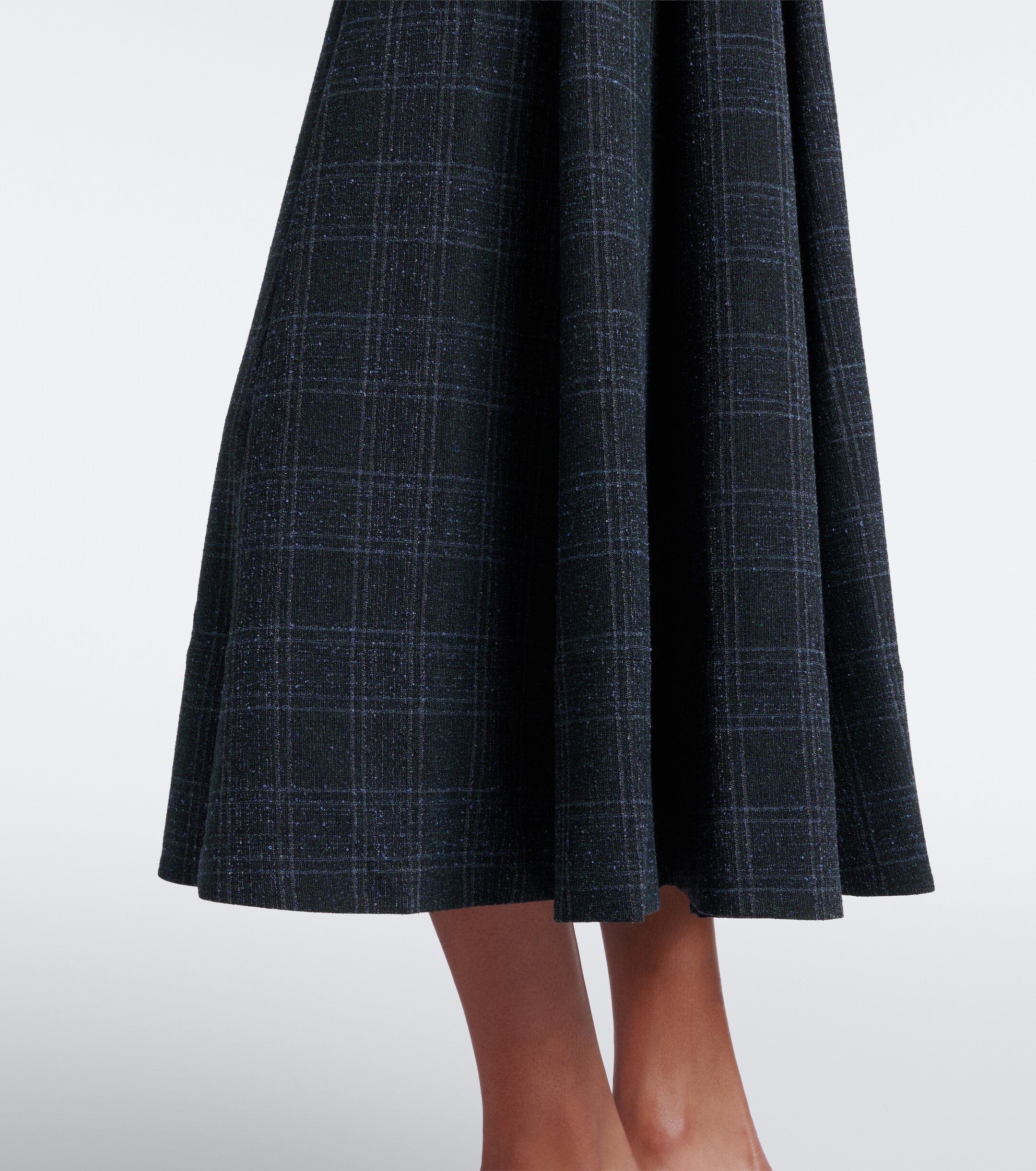 Staud Staud Wells checked midi dress