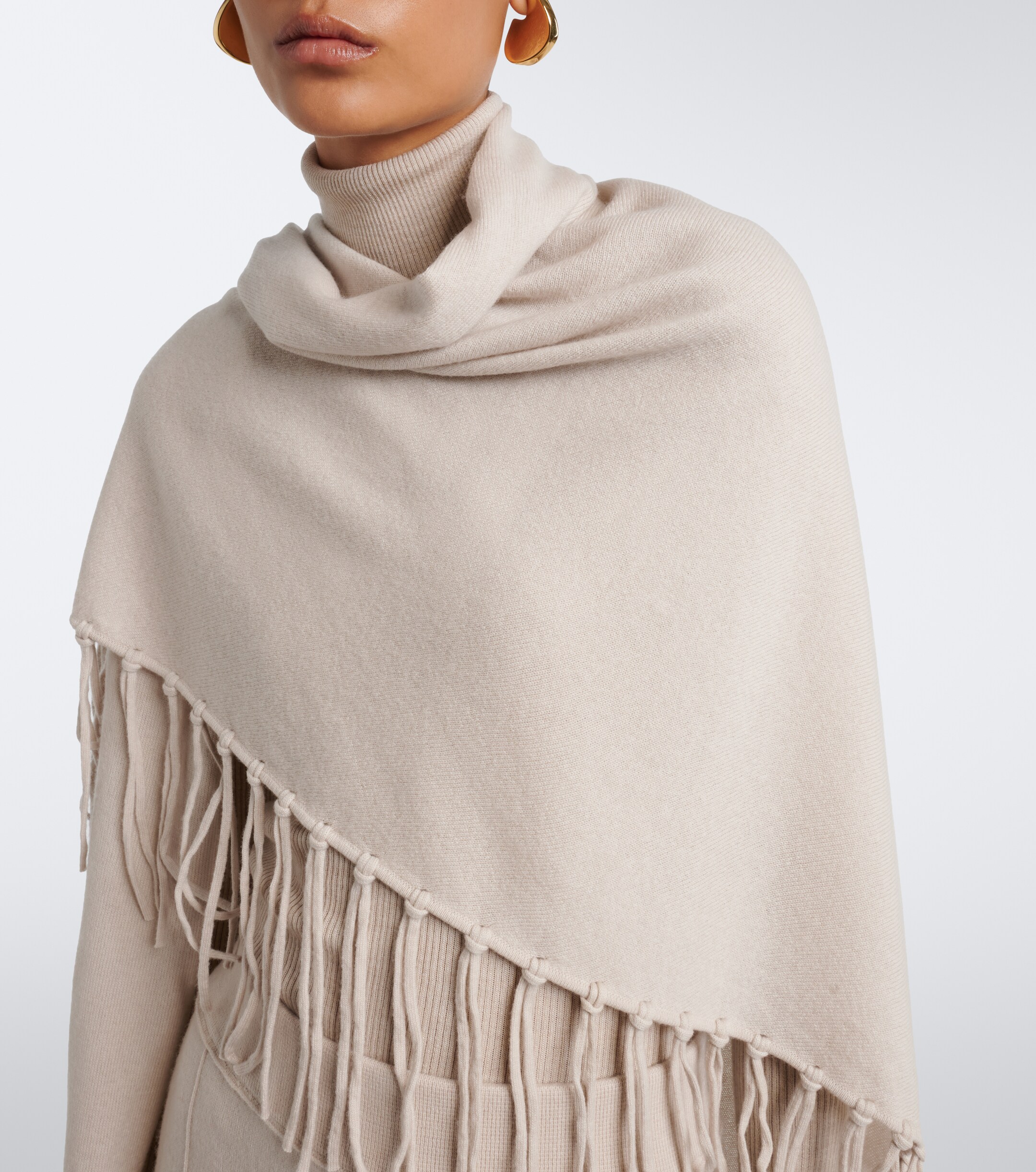 Jardin des Orangers Jardin des Orangers Fringed wool and cashmere shawl