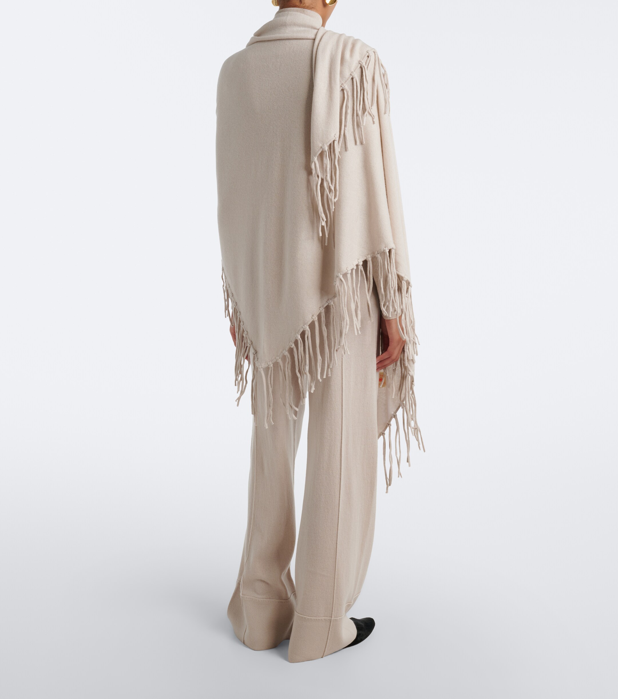 Jardin des Orangers Jardin des Orangers Fringed wool and cashmere shawl
