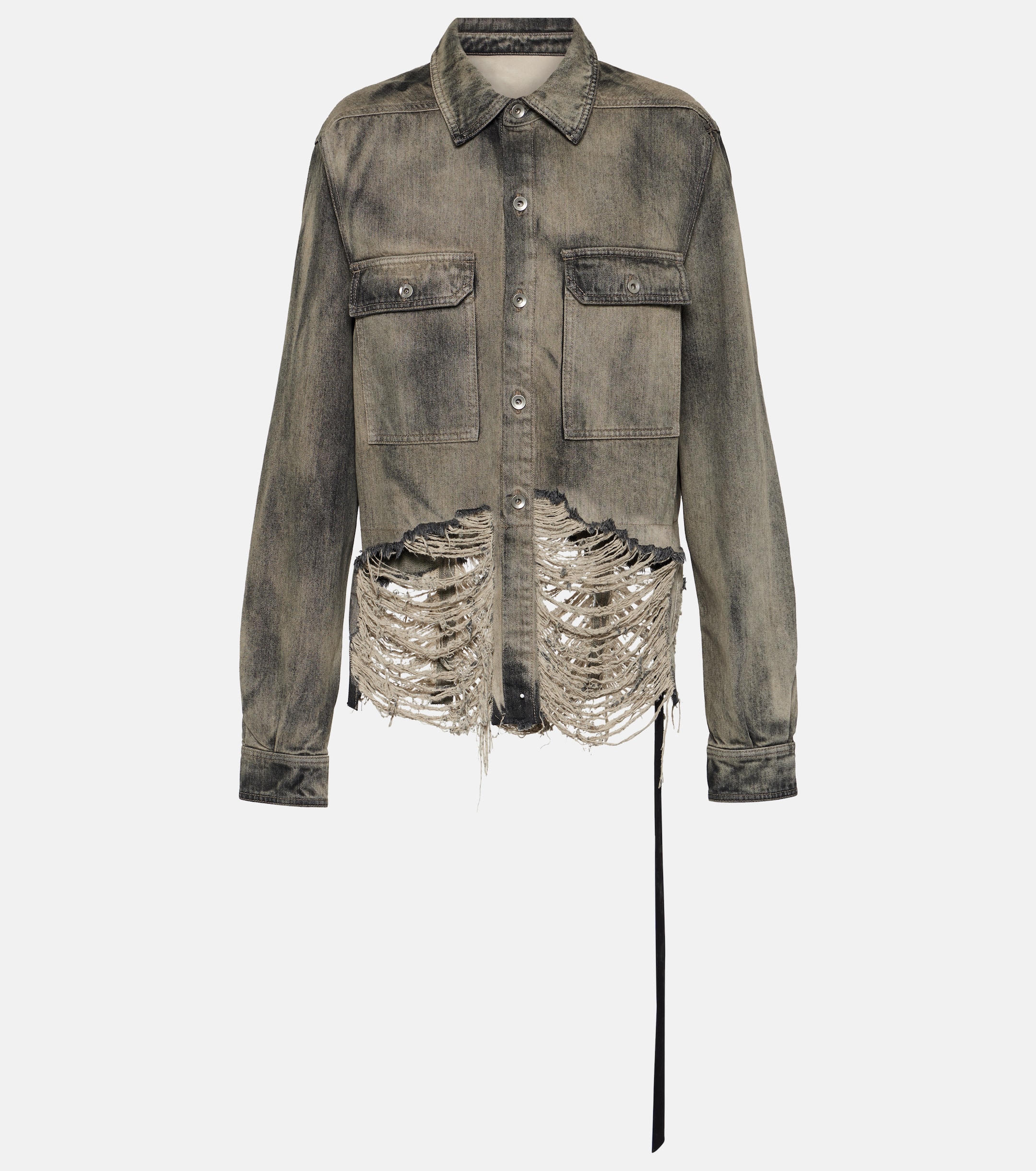 Rick Owens - DRKSHDW cropped denim shirt jacket | Plush