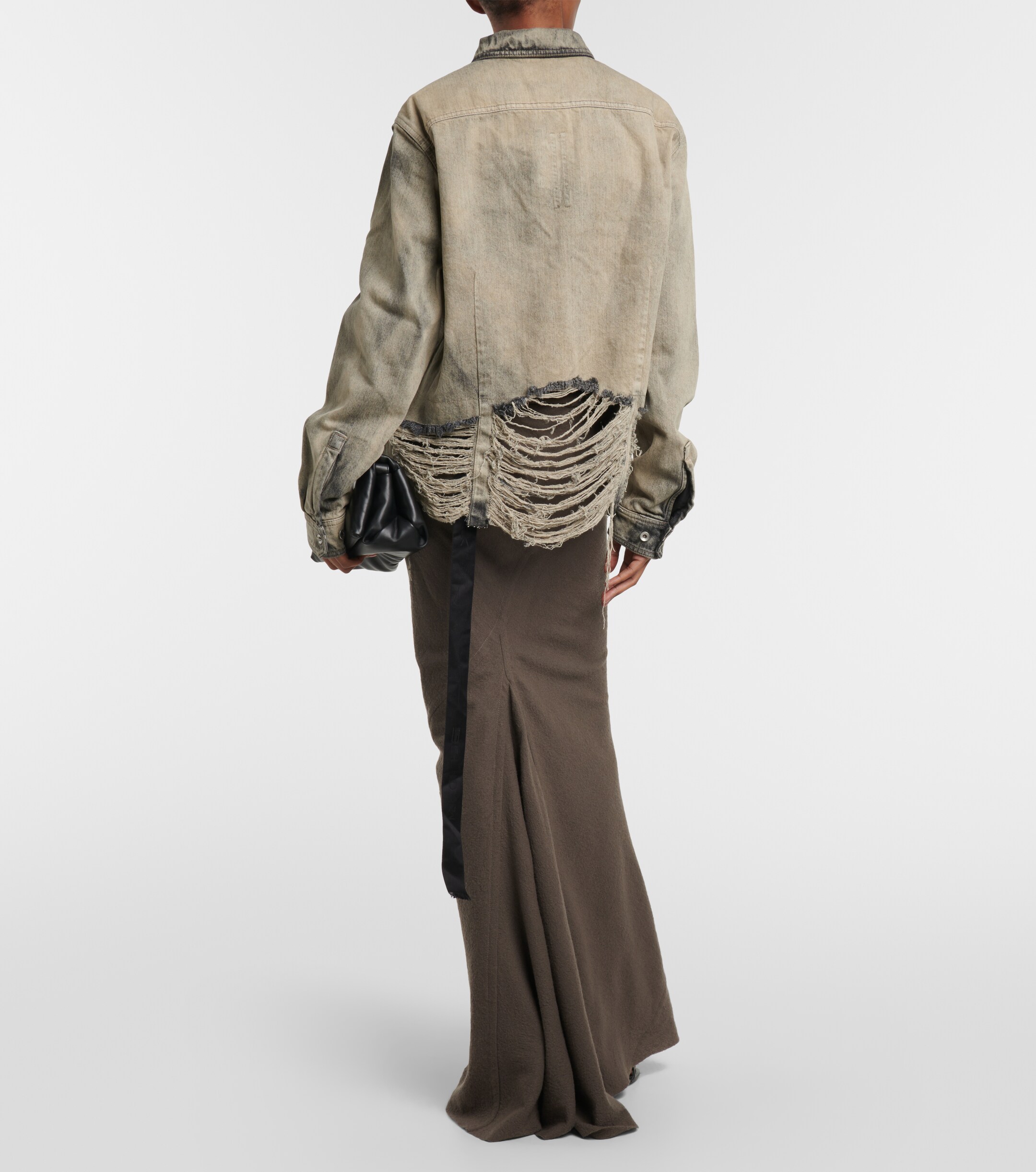 Rick Owens - DRKSHDW cropped denim shirt jacket | Plush