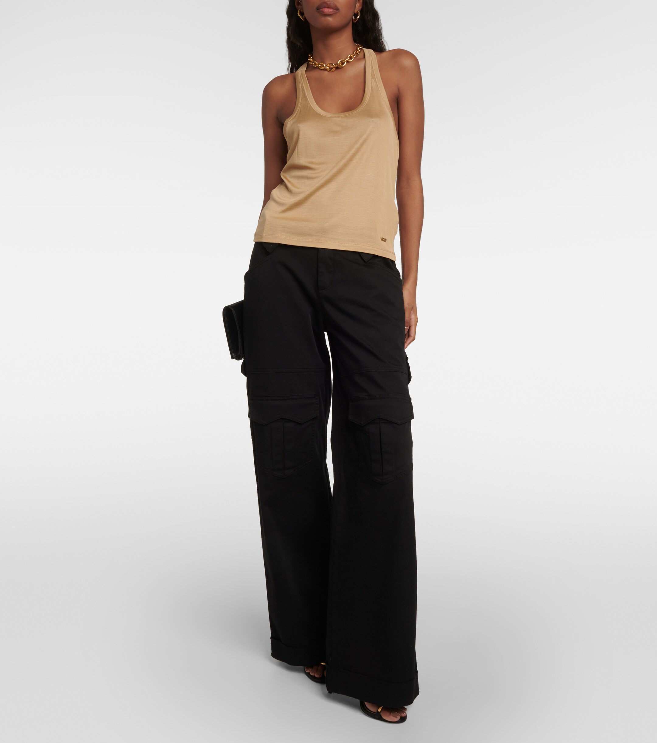 Tom Ford Micro-Rib silk jersey tank top