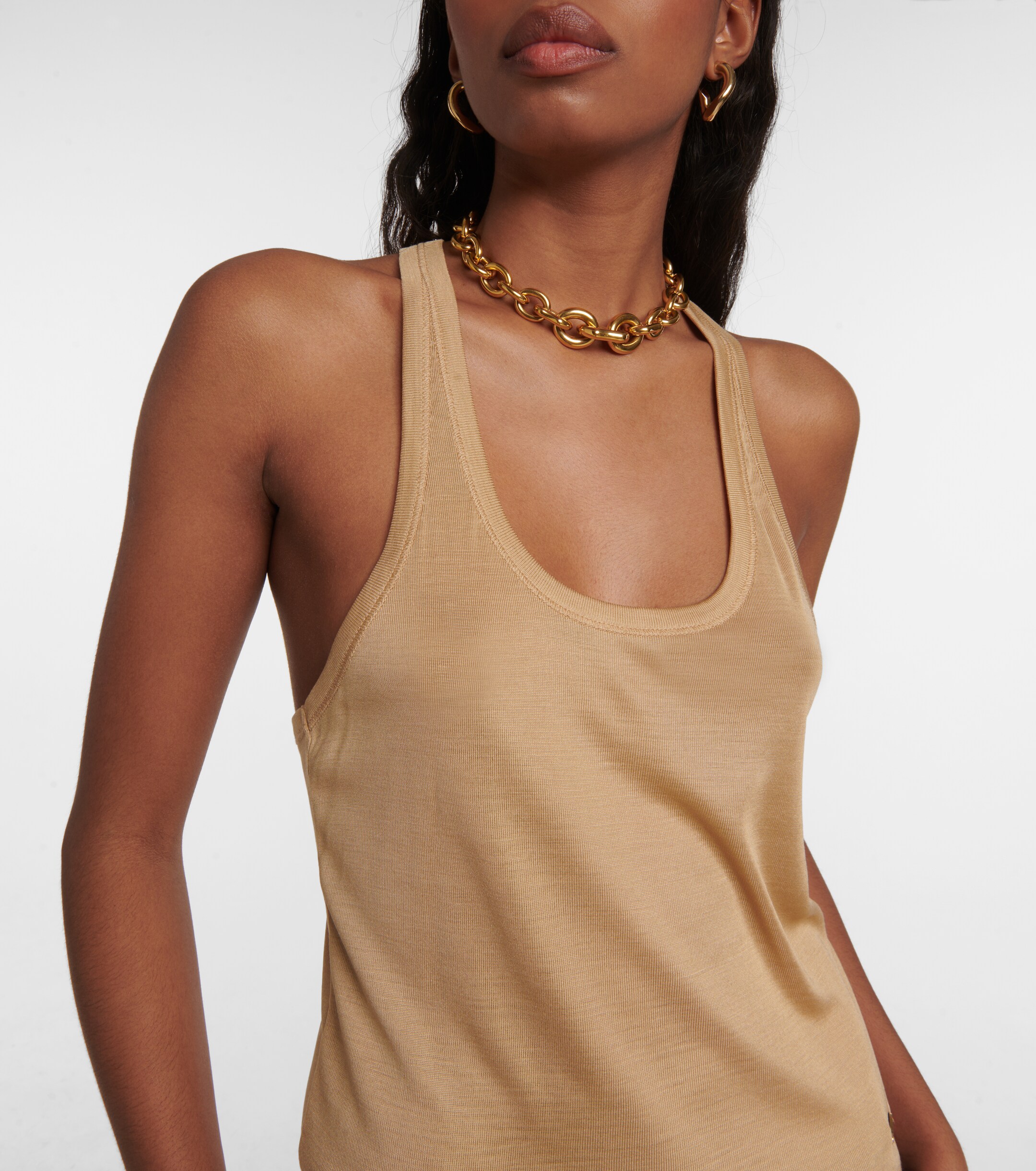Tom Ford Micro-Rib silk jersey tank top