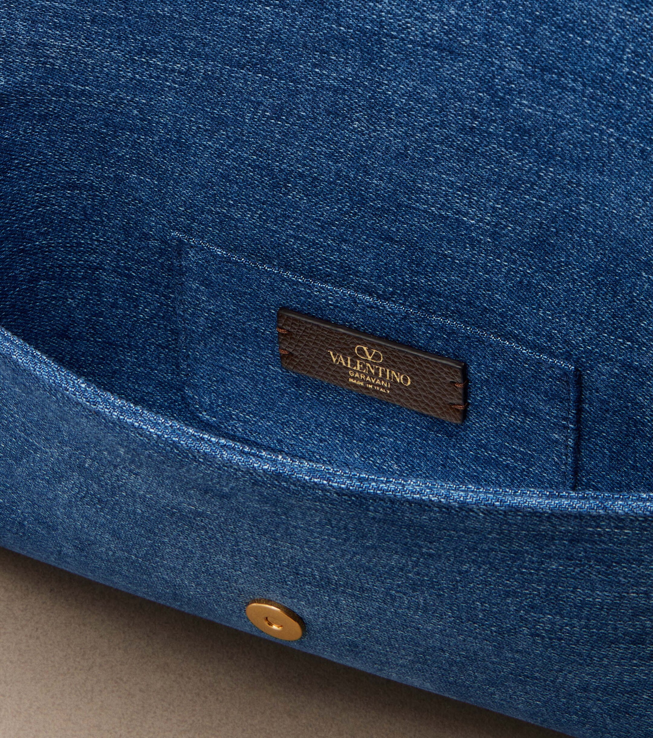 Valentino Garavani DeVain Small denim shoulder bag thumbnail