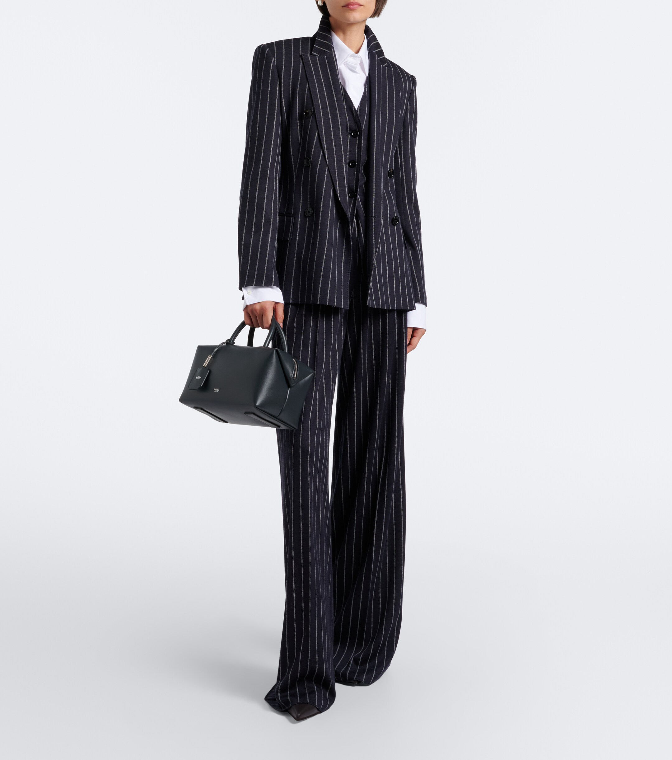 Max Mara Medium leather top-handle bag