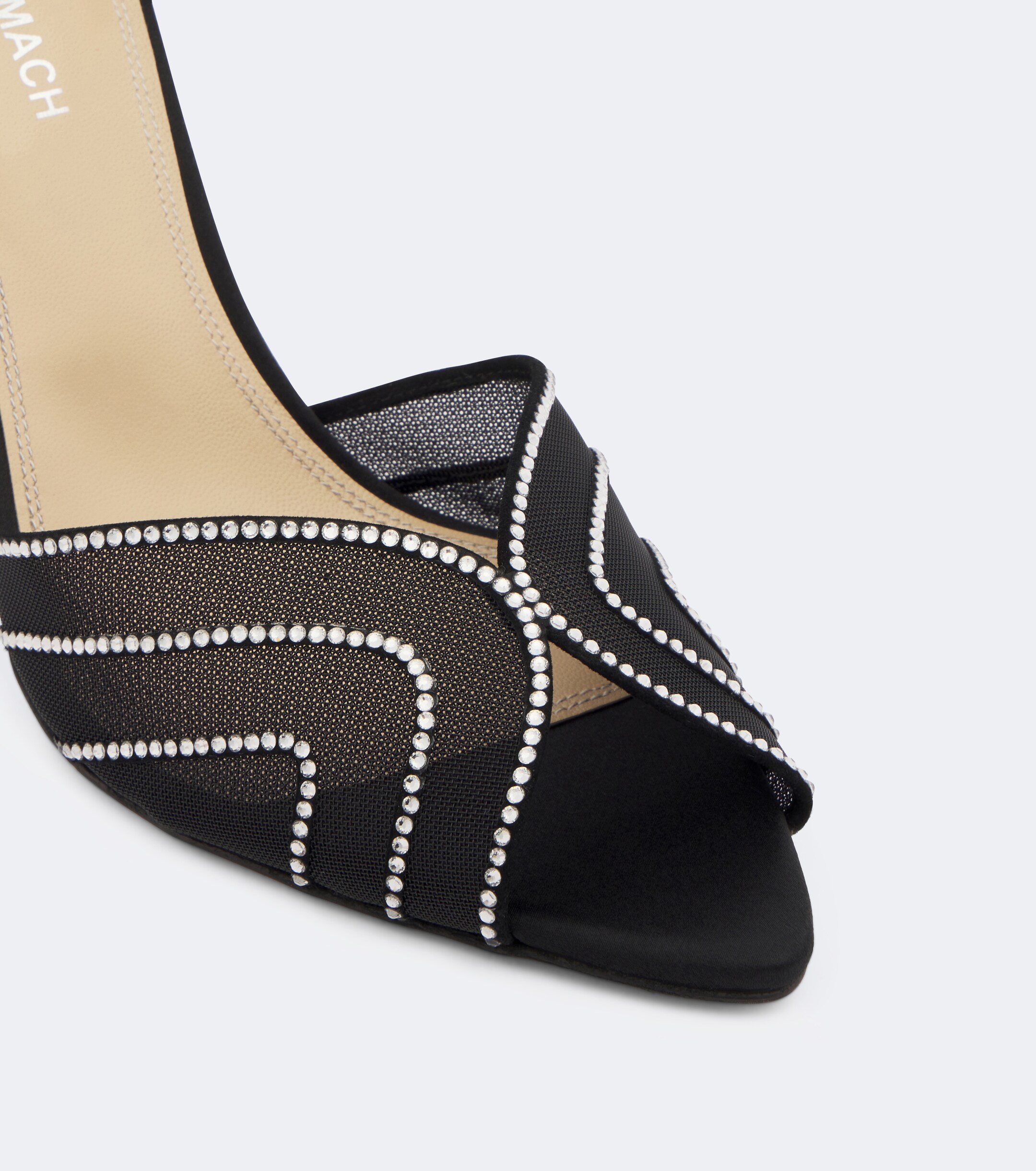 MACH & MACH Mach & Mach Rainbow embellished mesh sandals
