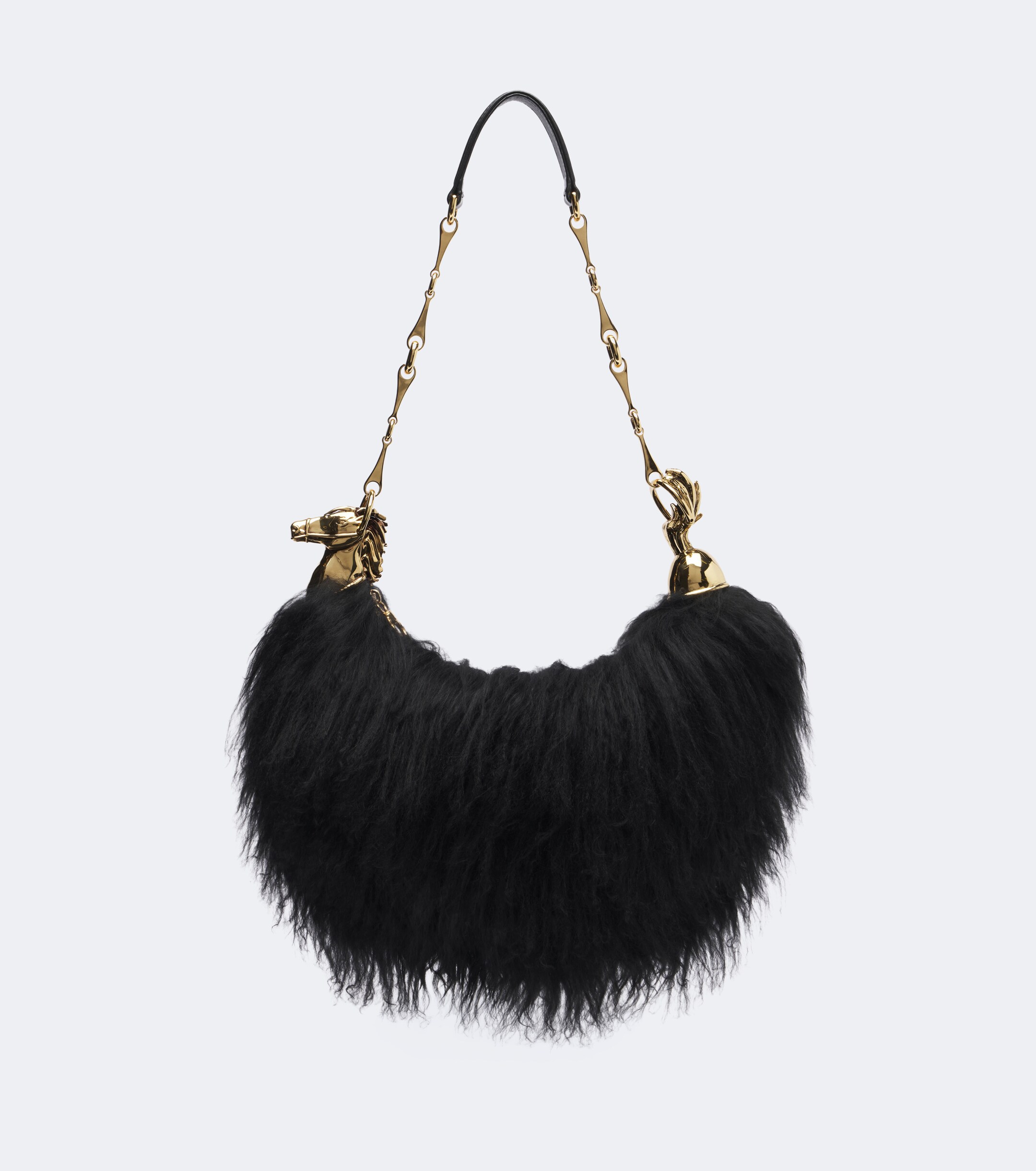 Chloé Chain Horse Large shearling shoulder bag