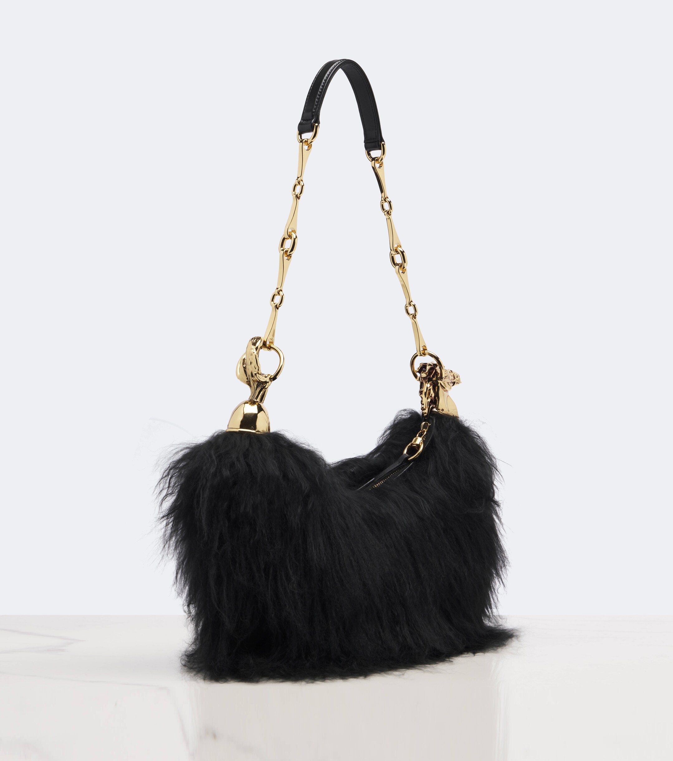Chloé Chain Horse Large shearling shoulder bag