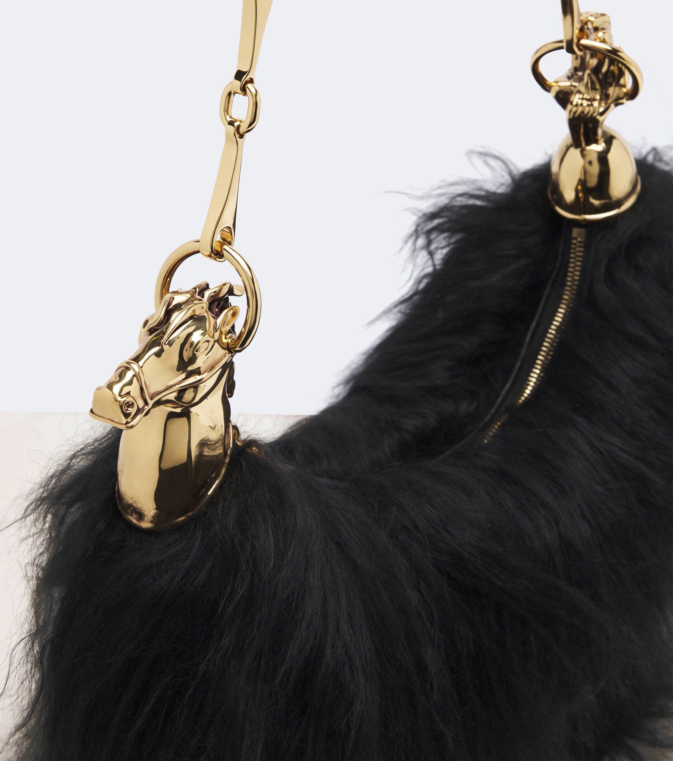 Chloé Chain Horse Large shearling shoulder bag