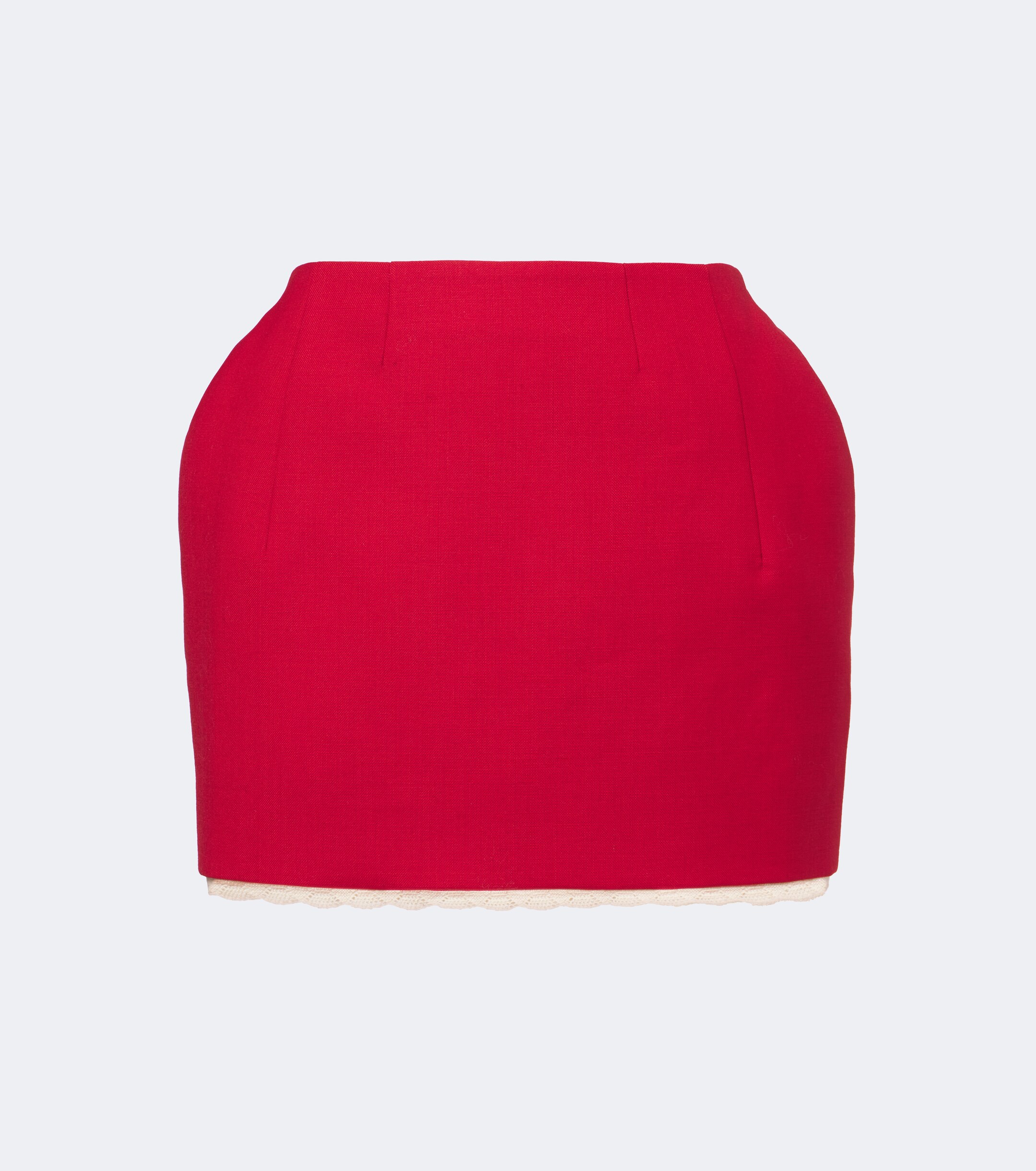 Magda Butrym Magda Butrym Crochet-trimmed virgin wool miniskirt