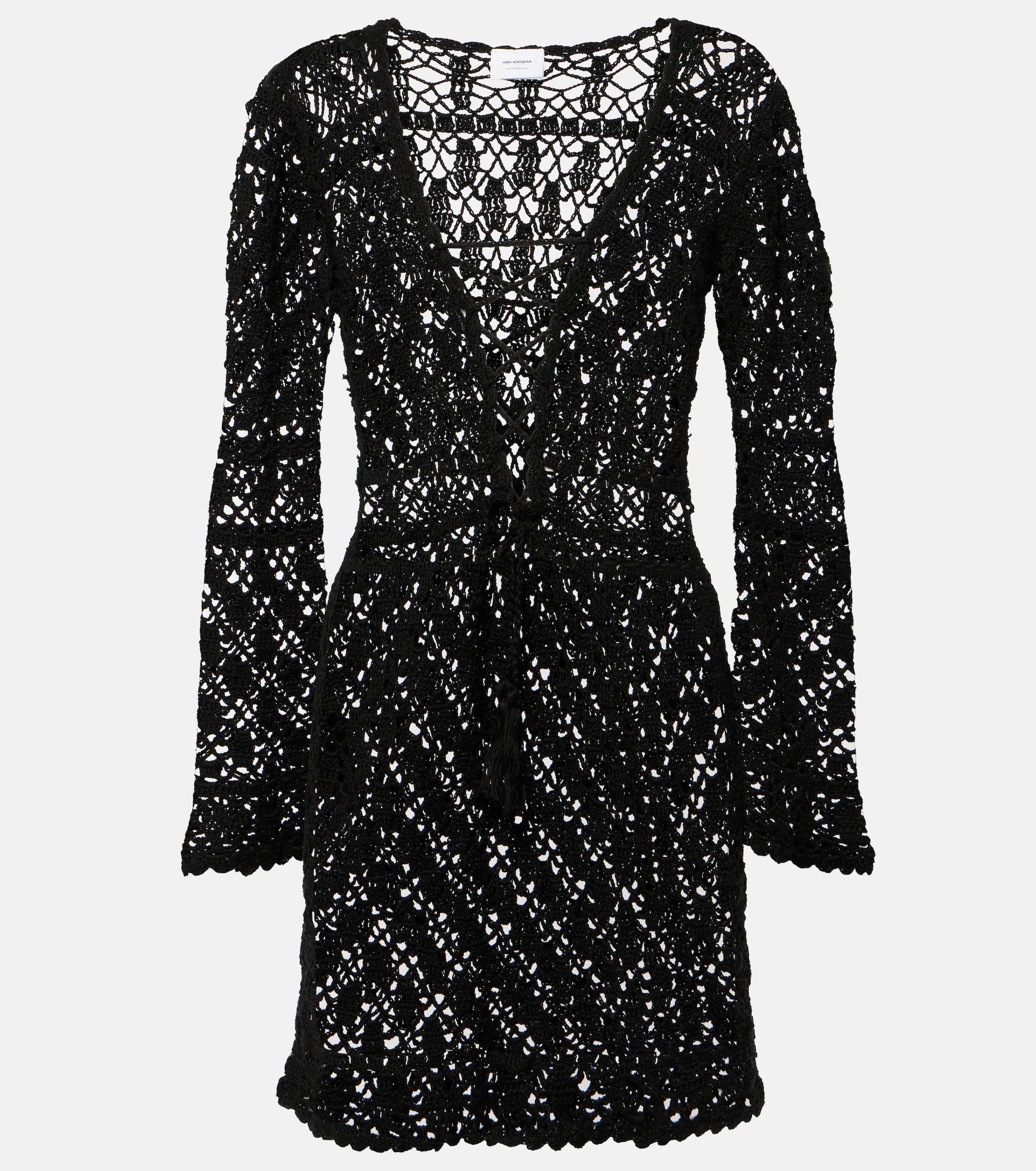 Anna Kosturova Bianca crochet cotton minidress