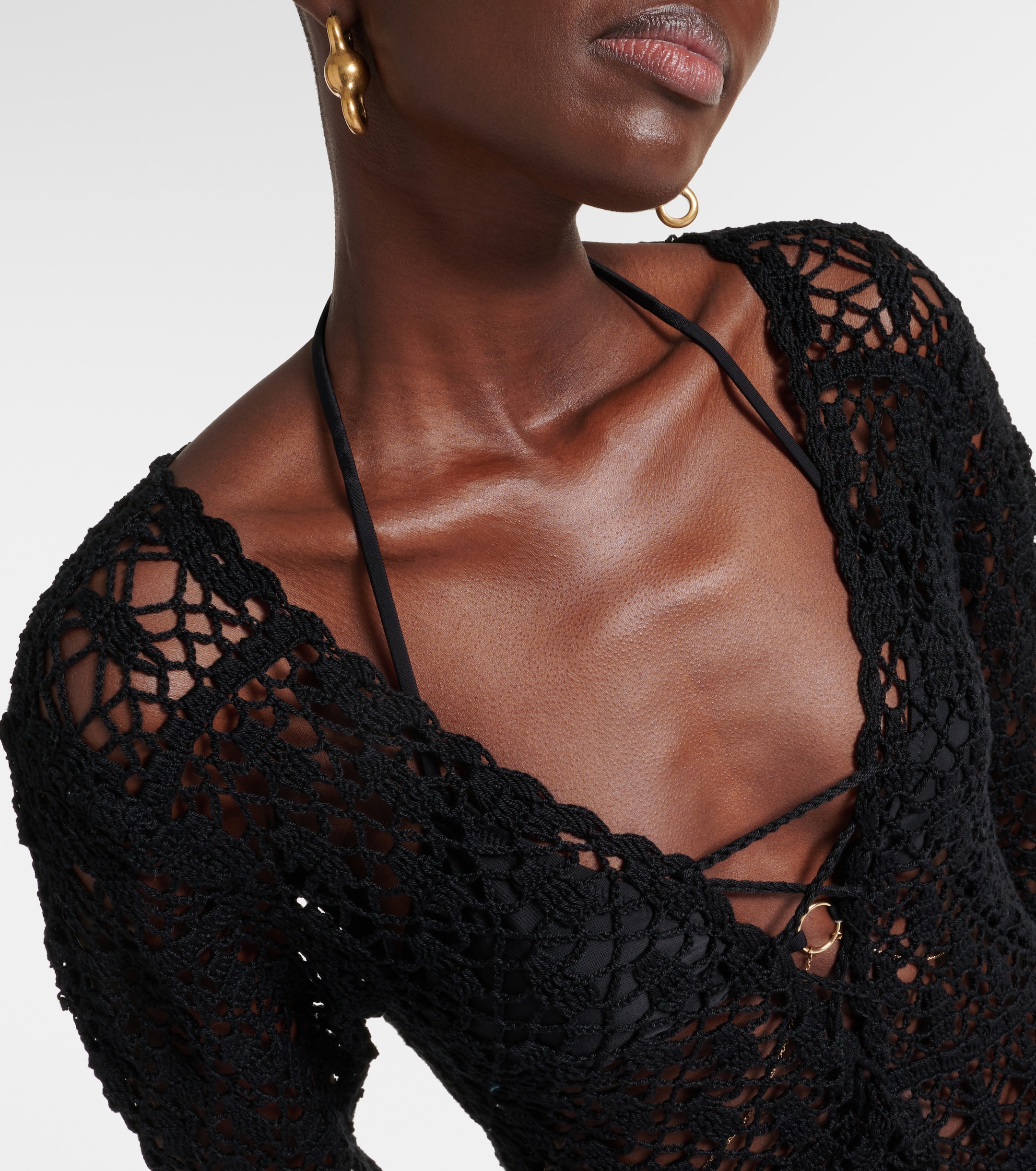Anna Kosturova Bianca crochet cotton minidress