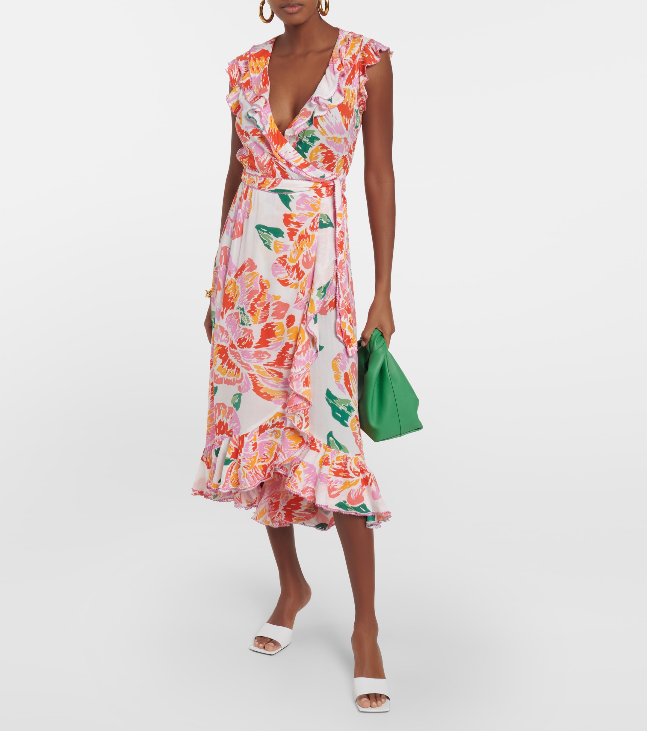 Poupette St Barth Aude floral midi dress