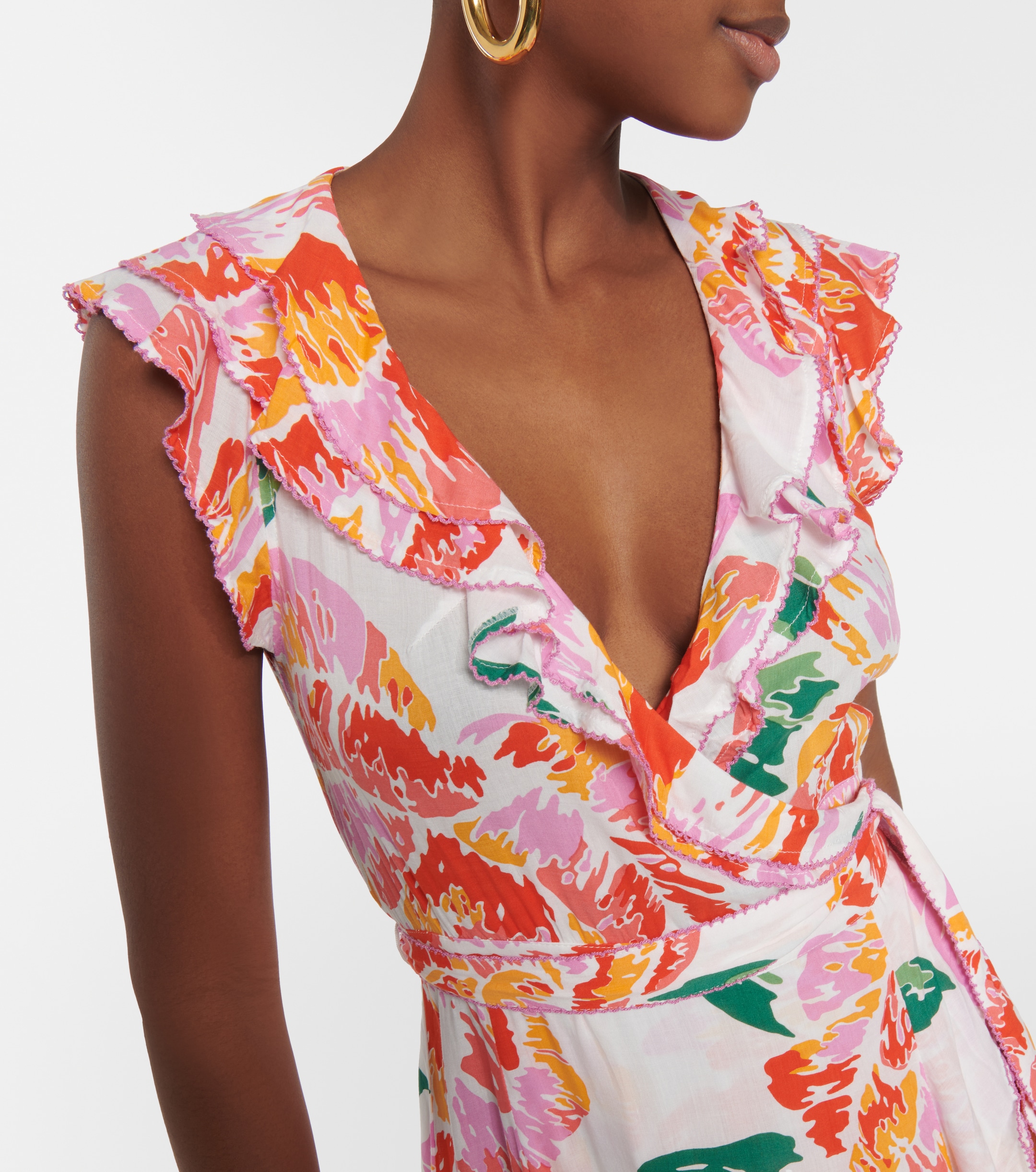 Poupette St Barth Aude floral midi dress