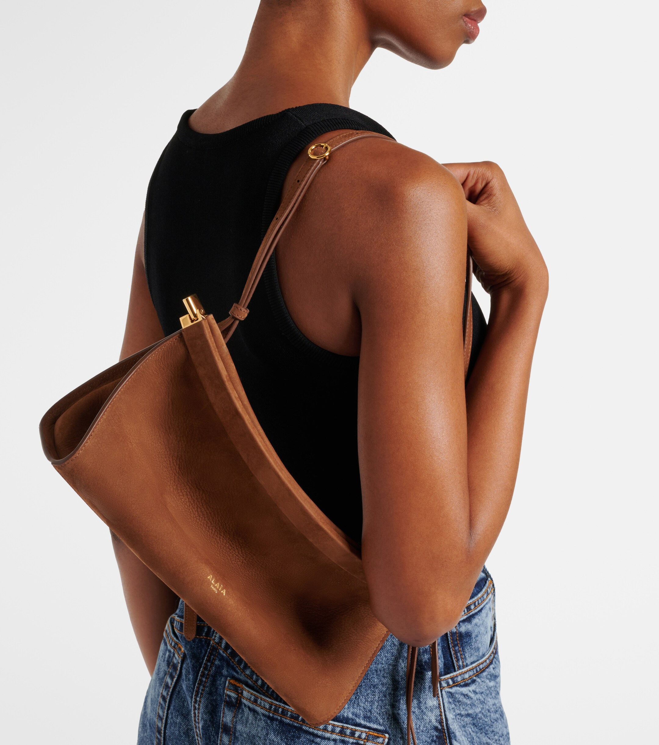 Alaïa Le Click East West Medium leather shoulder bag