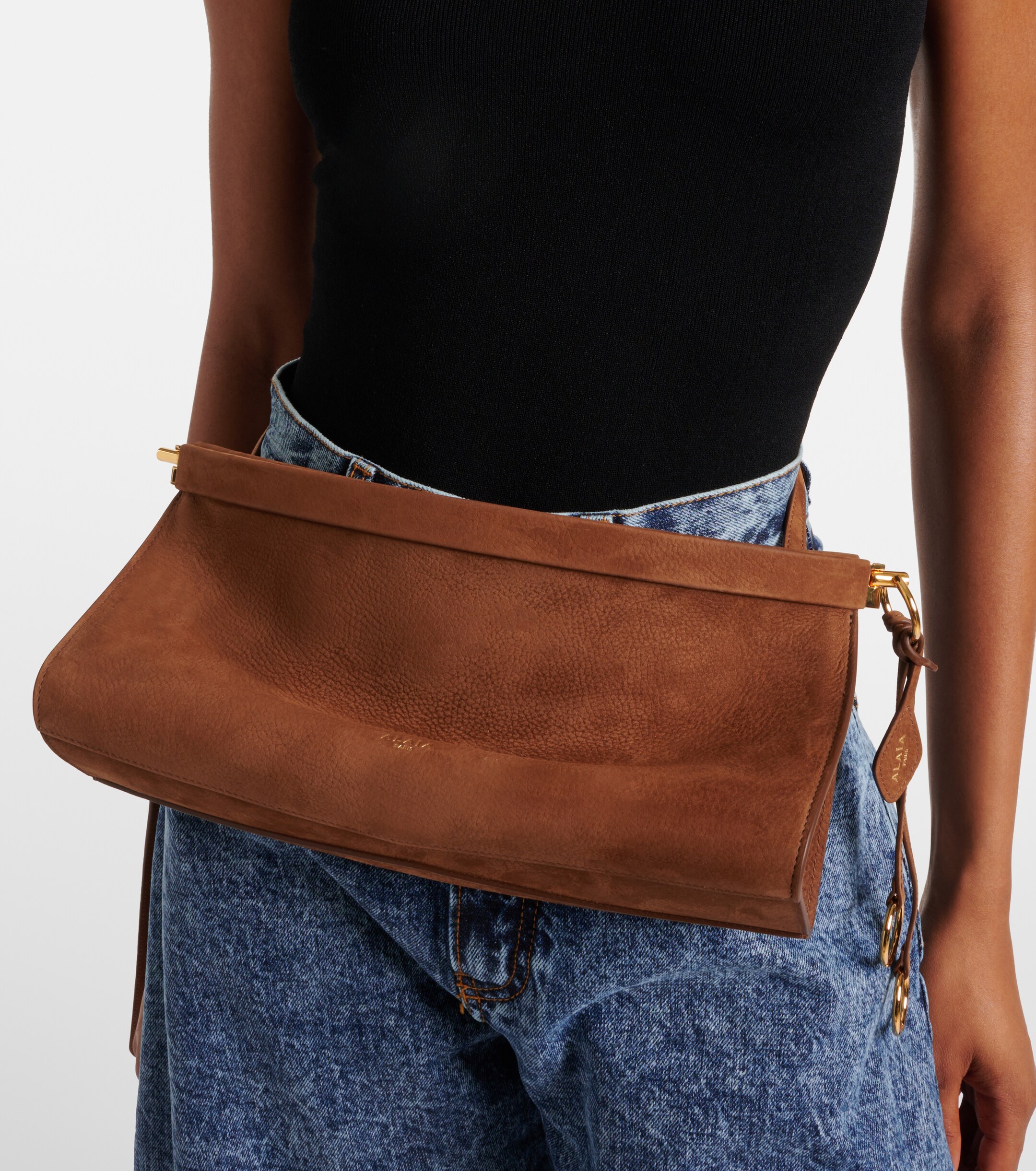 Alaïa Le Click East West Medium leather shoulder bag