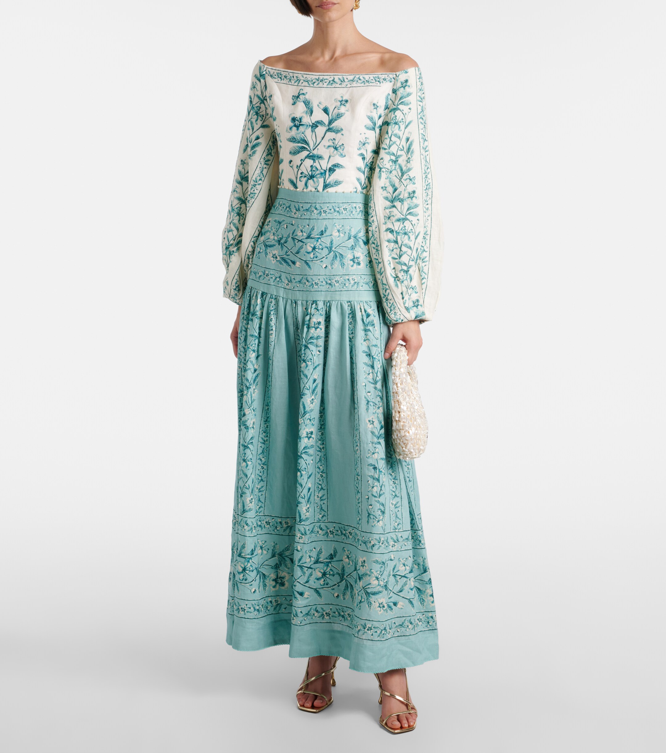 Agua by Agua Bendita - Senlis off-shoulder linen maxi dress | Plush
