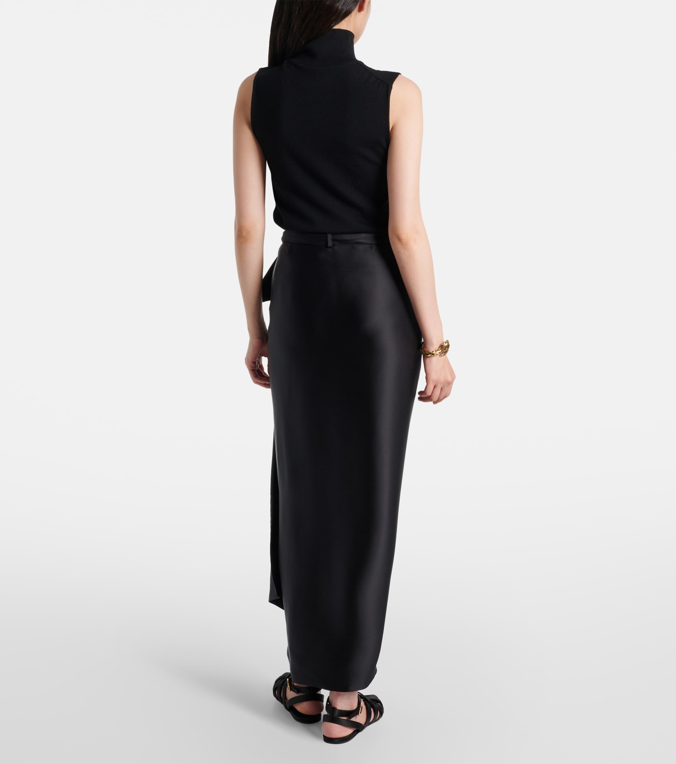 Loro Piana Corina silk satin maxi skirt