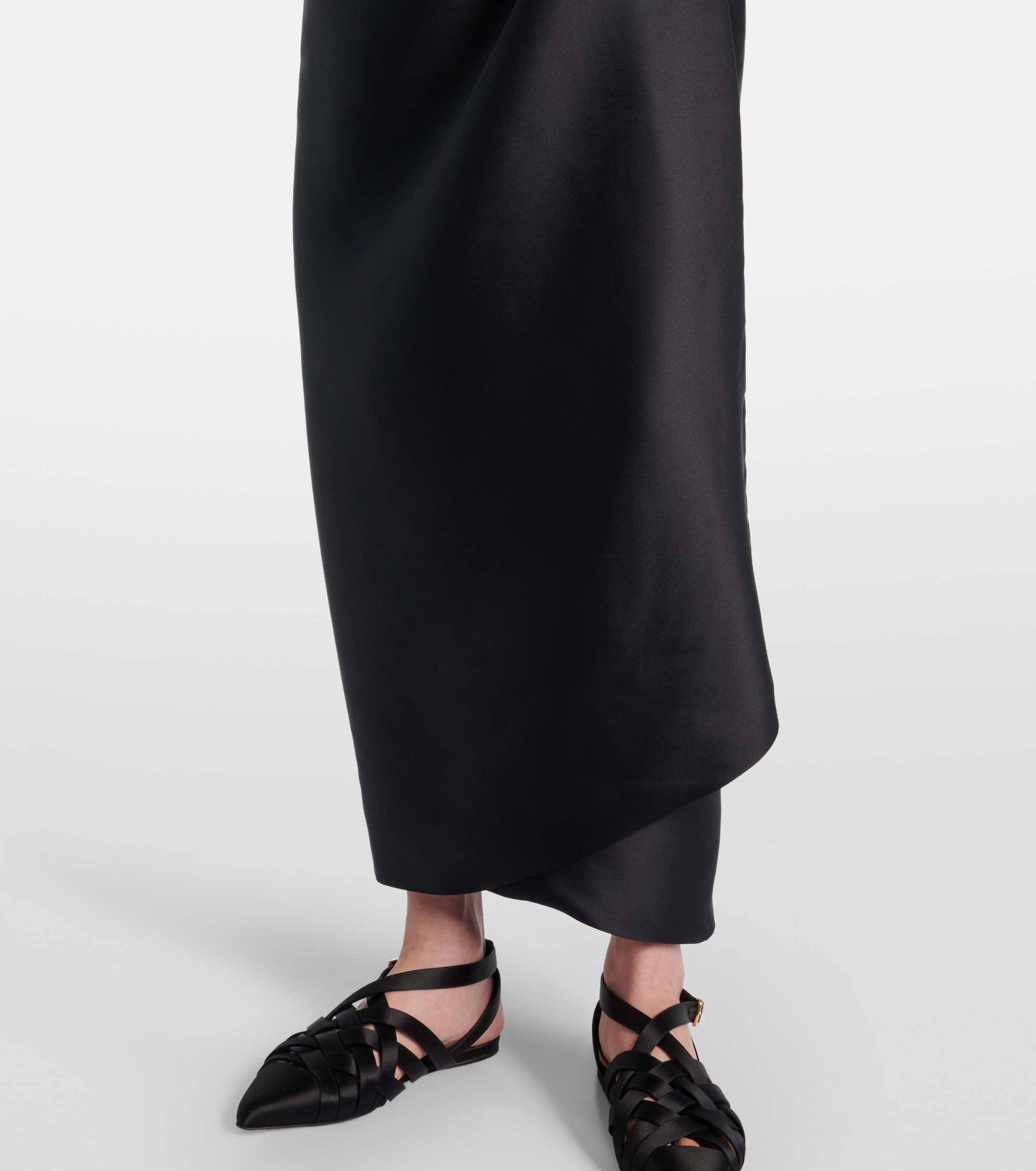 Loro Piana Corina silk satin maxi skirt