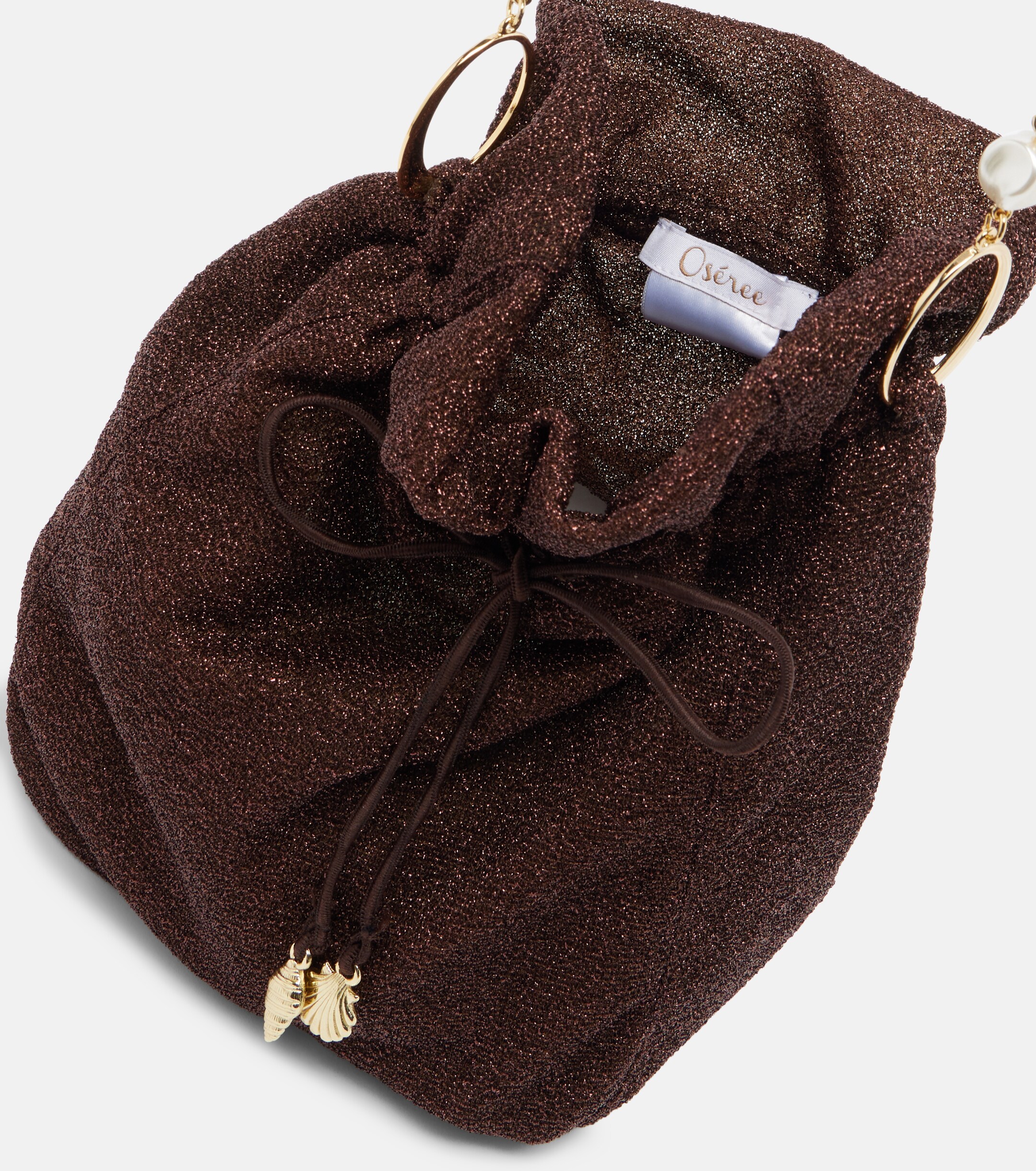 Oséree Lumière Small embellished bucket bag