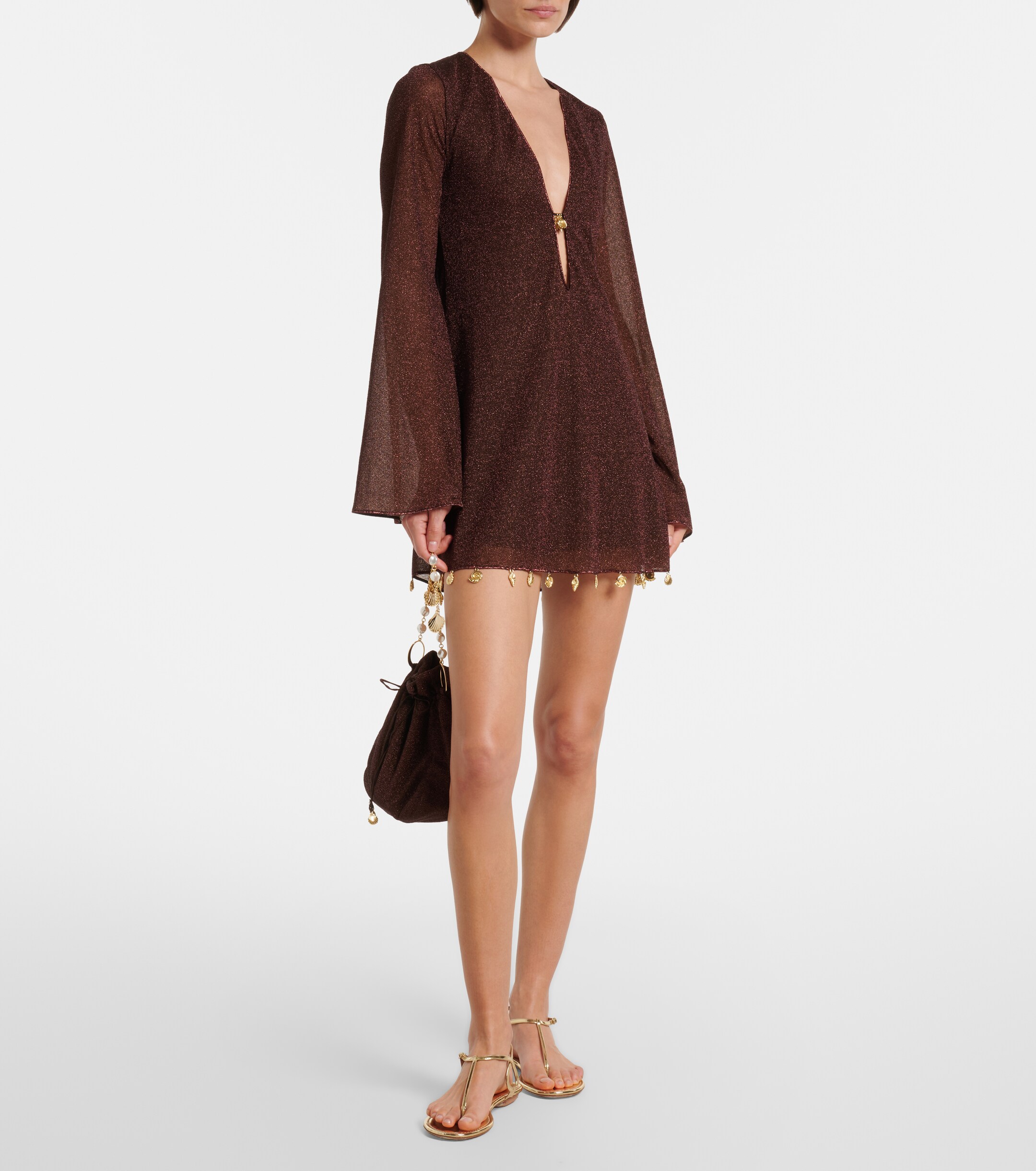 Oséree Lumière Small embellished bucket bag
