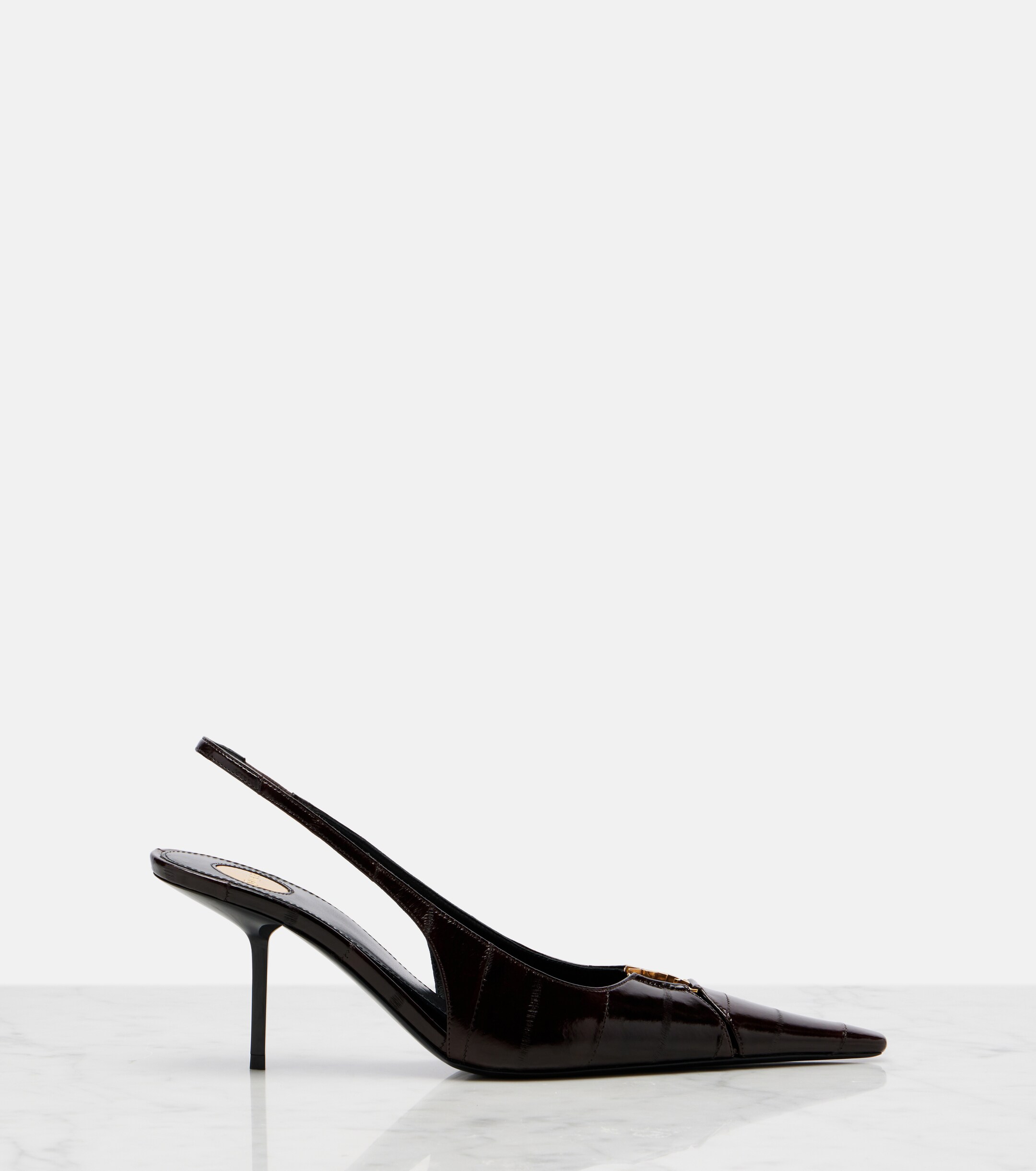 Saint Laurent Saint Laurent Babylone eel leather slingback pumps
