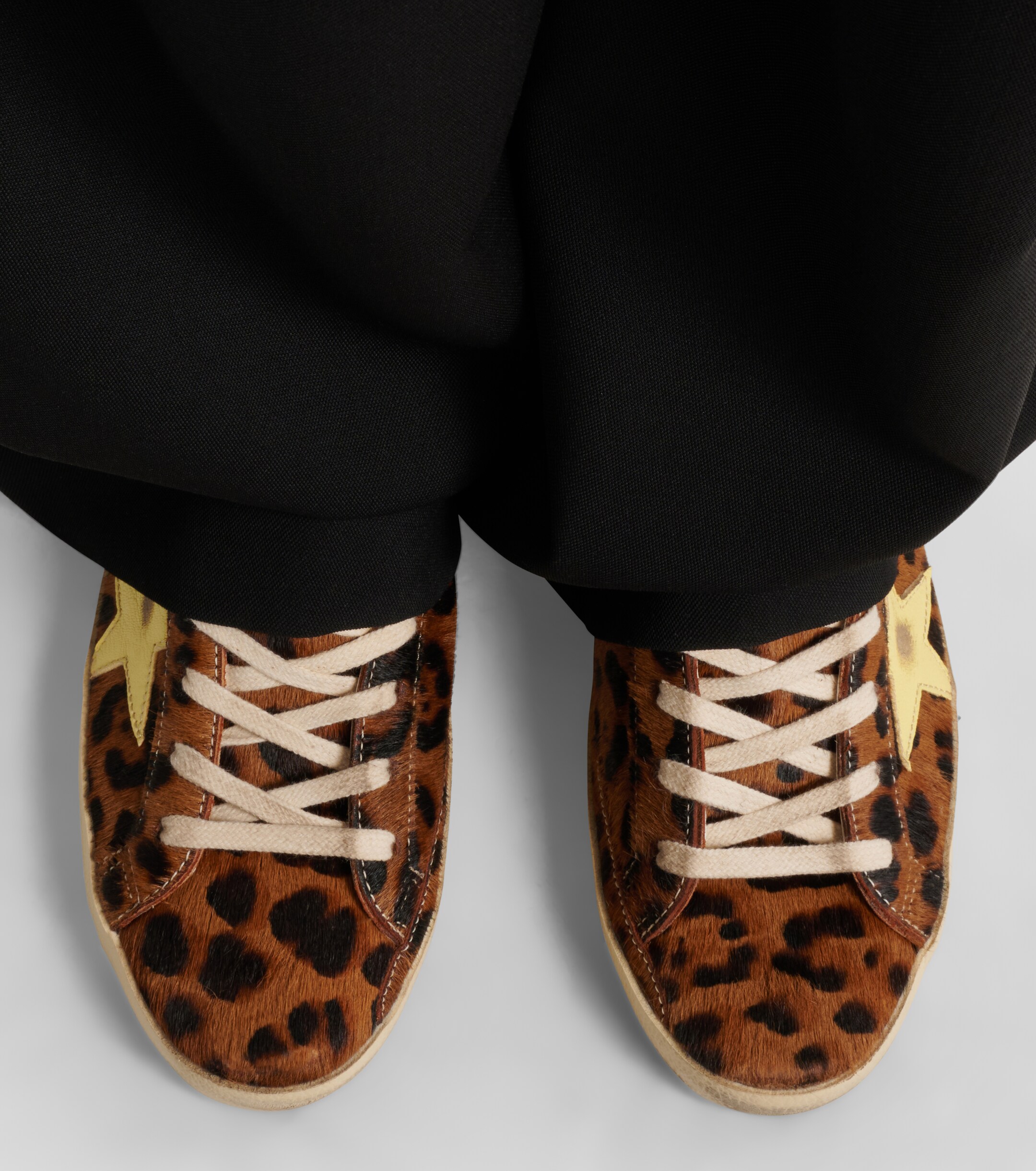Golden Goose Golden Goose Super-Star leopard-print calf hair sneakers