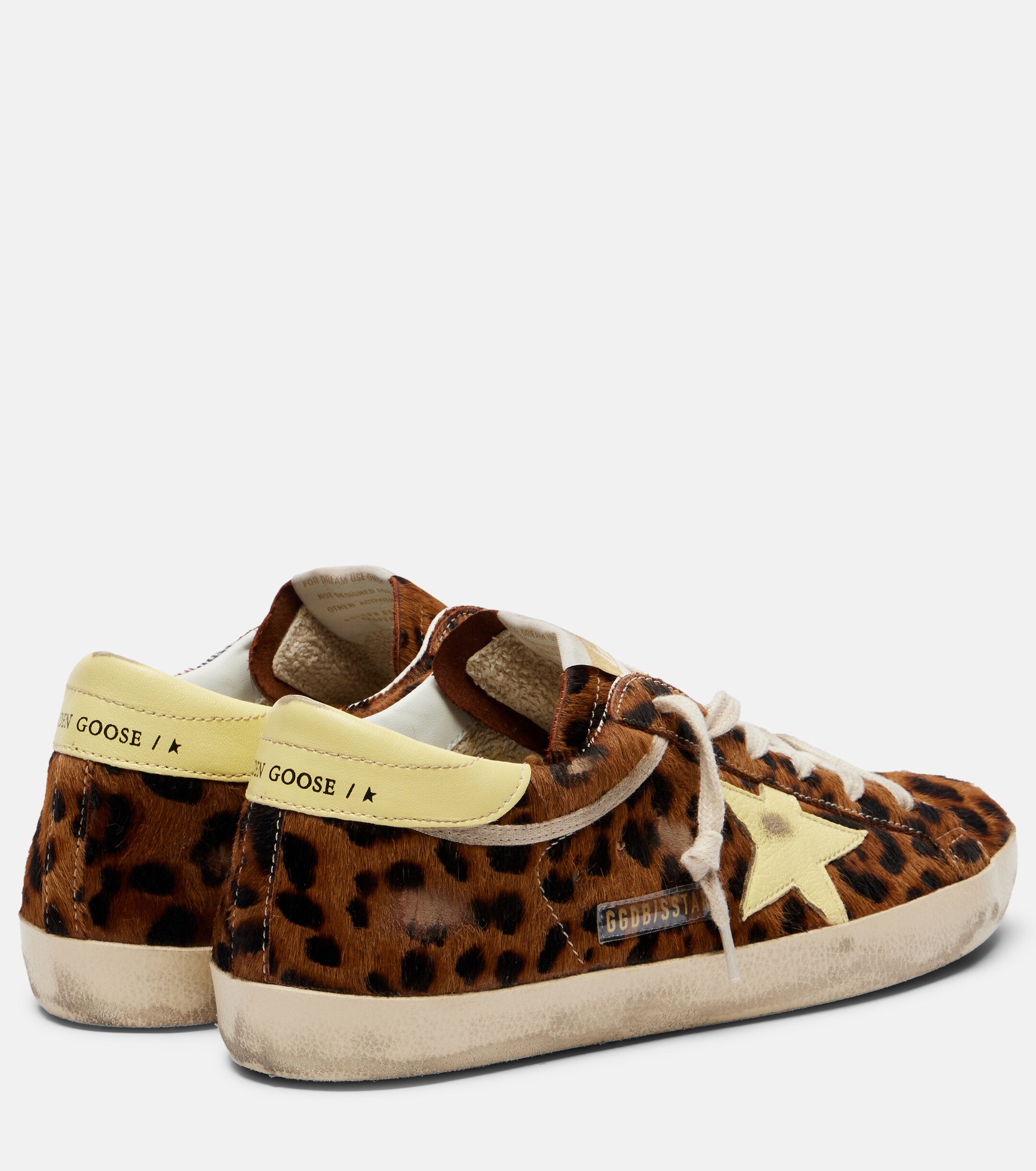 Golden Goose Golden Goose Super-Star leopard-print calf hair sneakers