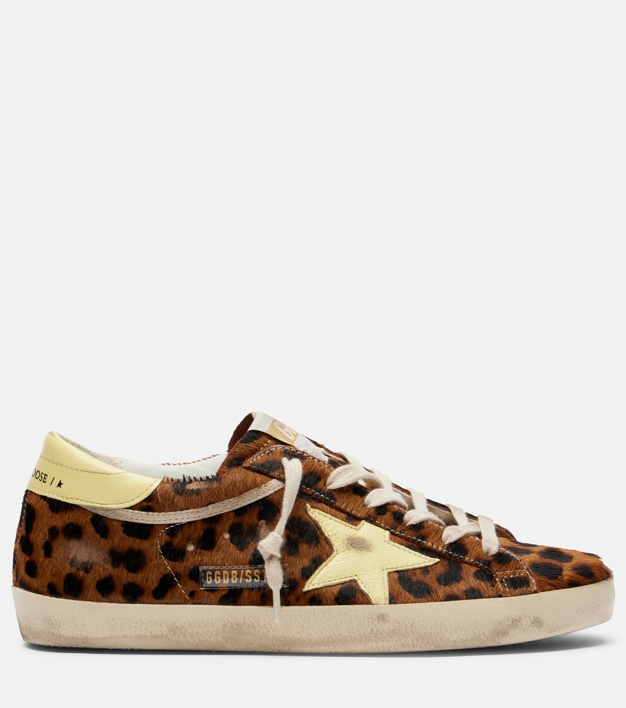 Golden Goose Golden Goose Super-Star leopard-print calf hair sneakers