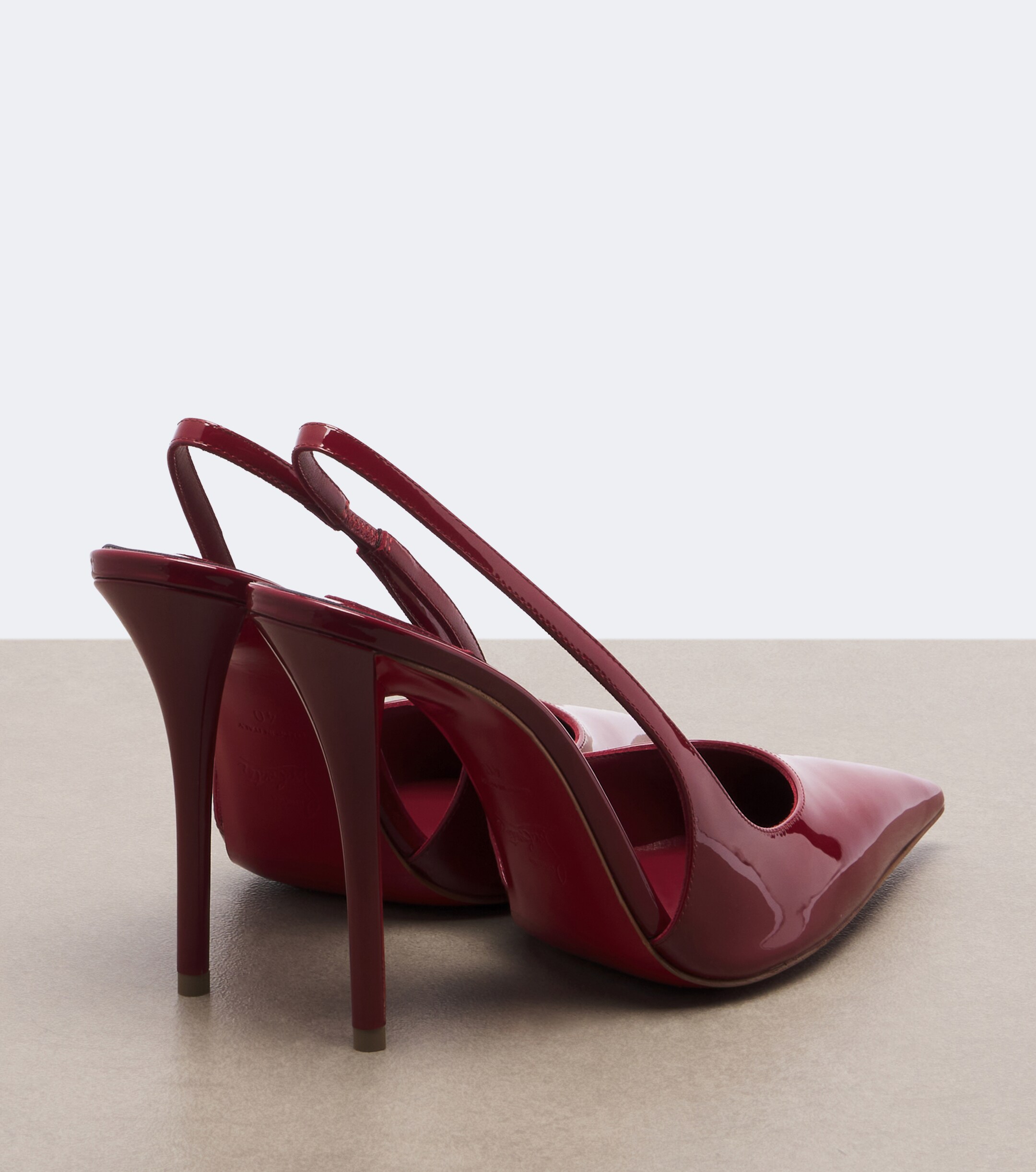 CHRISTIAN LOUBOUTIN Christian Louboutin Miss Z patent leather slingback pumps