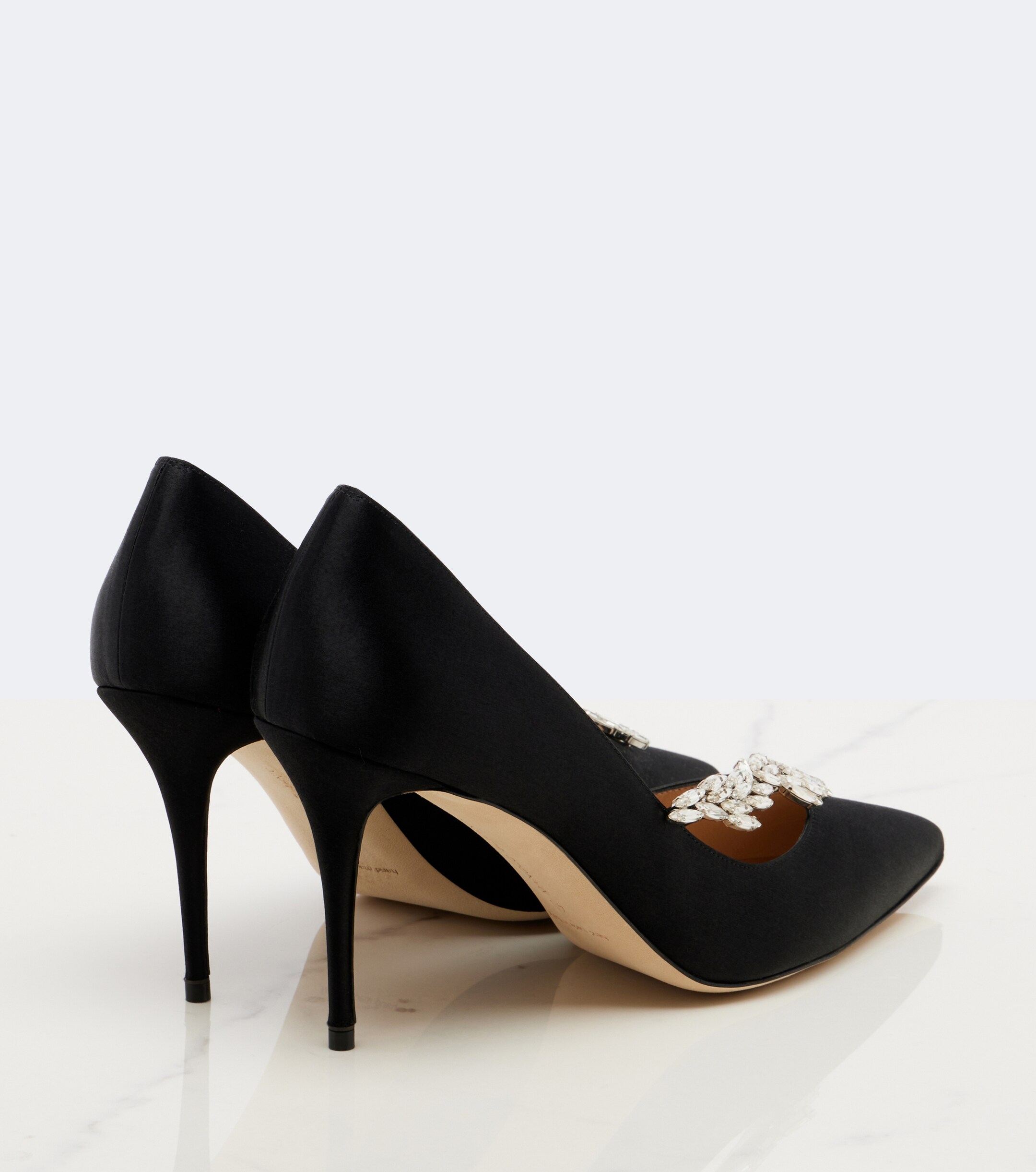MANOLO BLAHNIK Manolo Blahnik Nadira embellished satin pumps